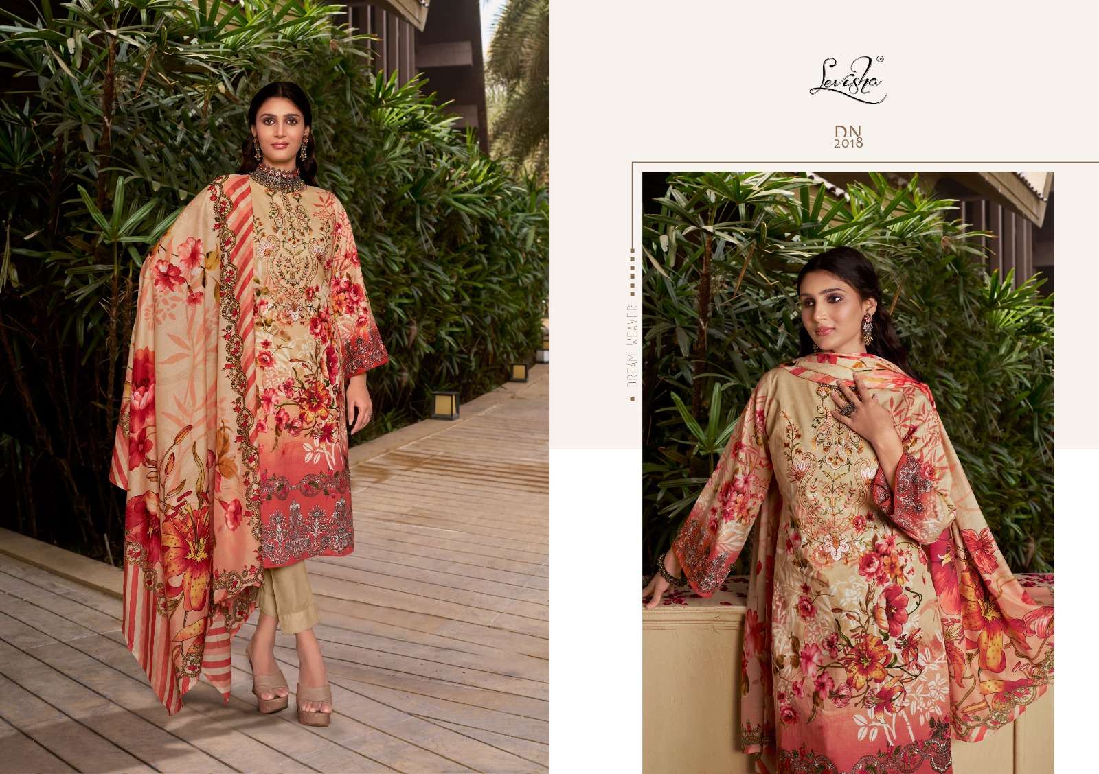 LEVISHA NAIRA NX VOL 2 COTTON PAKISTANI PRINT WITH FANCY WORK SUIT