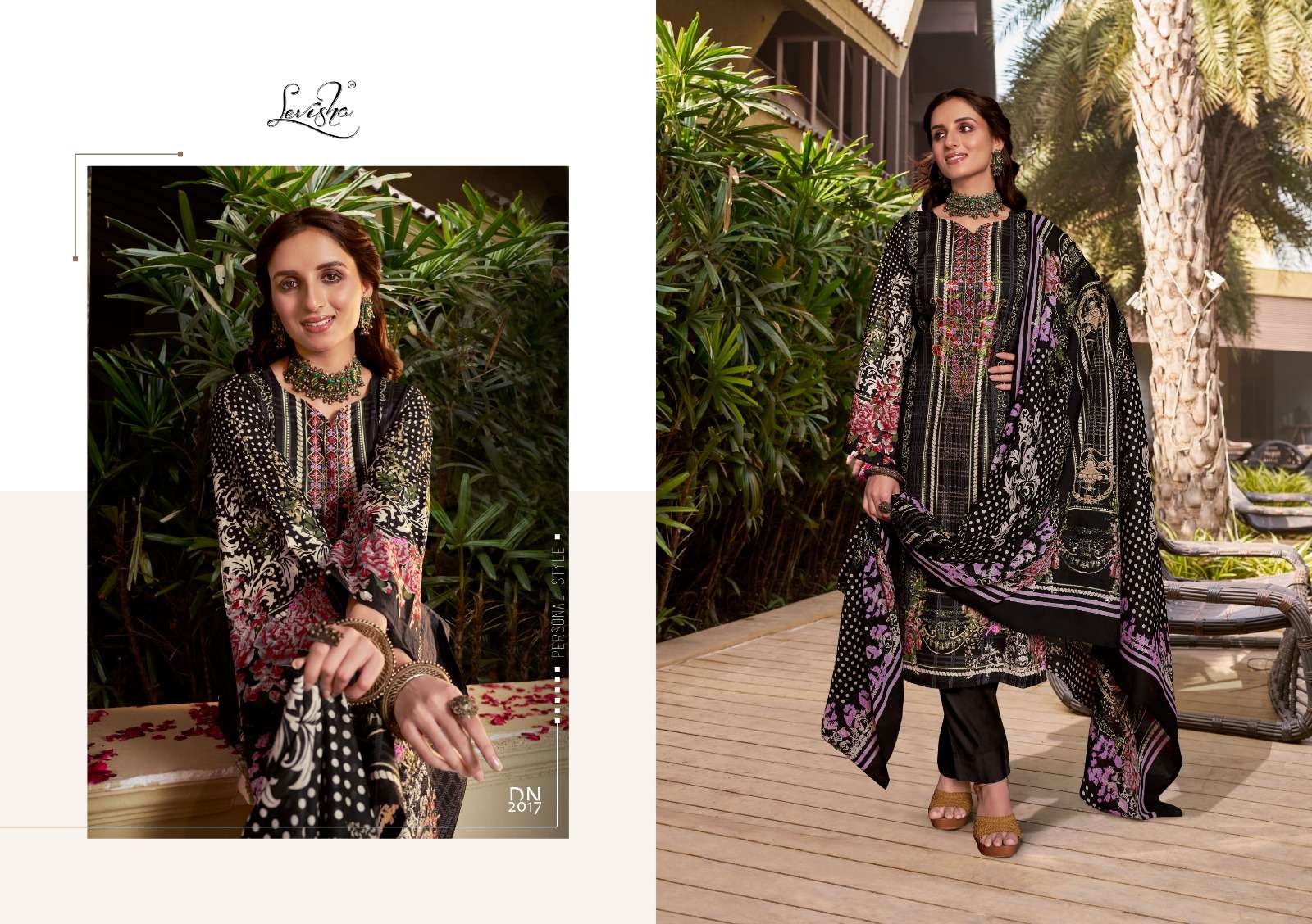 LEVISHA NAIRA NX VOL 2 COTTON PAKISTANI PRINT WITH FANCY WORK SUIT