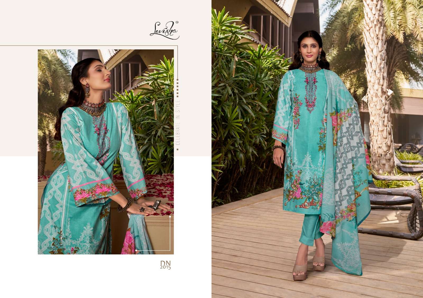 LEVISHA NAIRA NX VOL 2 COTTON PAKISTANI PRINT WITH FANCY WORK SUIT