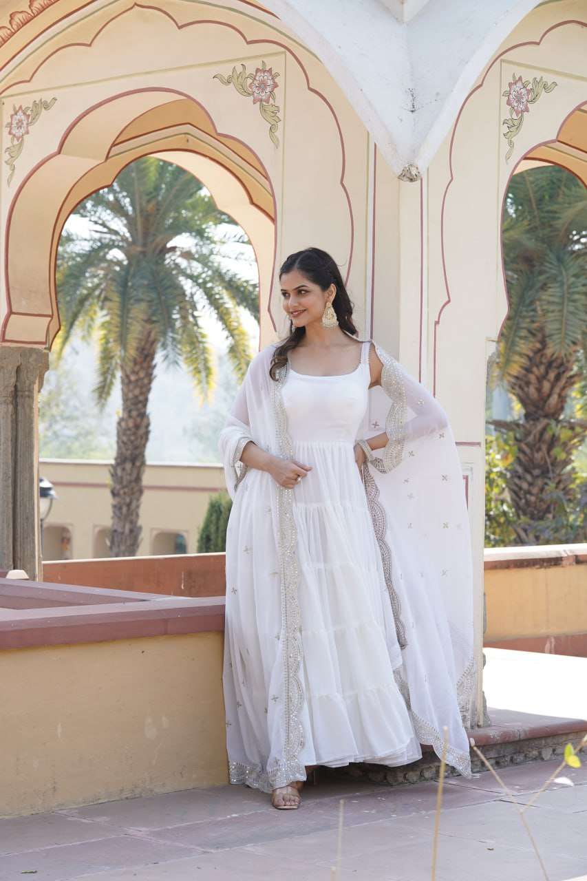 LW 9169 GOWN DUPATTA