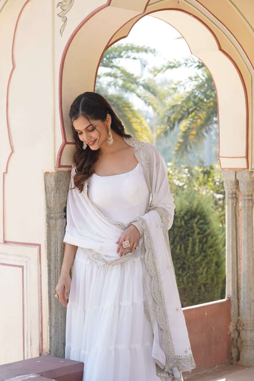 LW 9169 GOWN DUPATTA