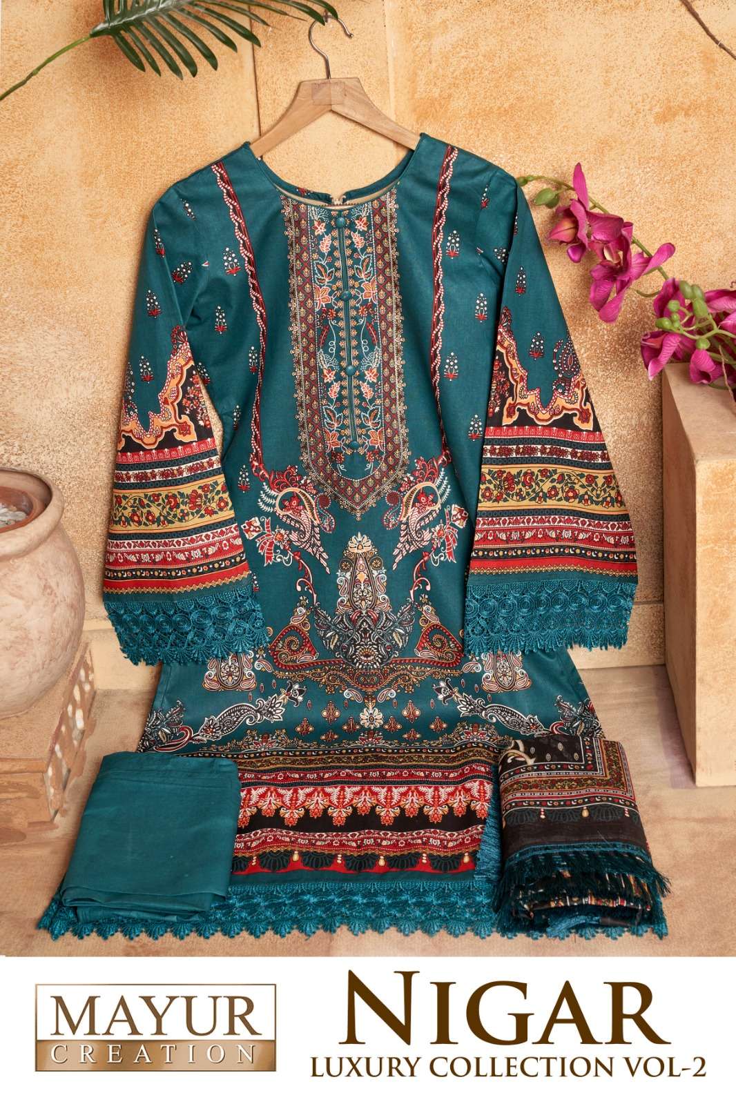 MAYUR CREATION NIGAR VOL 2 COTTON KARACHI STYLE PRINT SUIT
