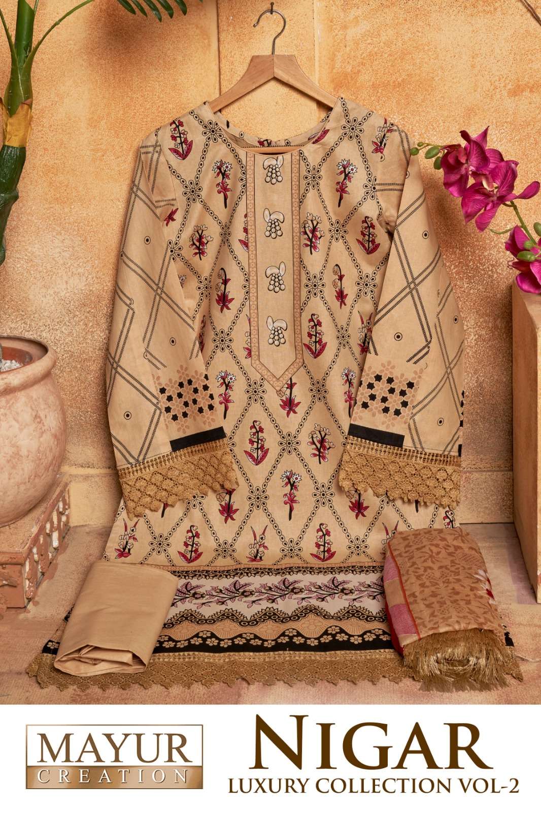 MAYUR CREATION NIGAR VOL 2 COTTON KARACHI STYLE PRINT SUIT