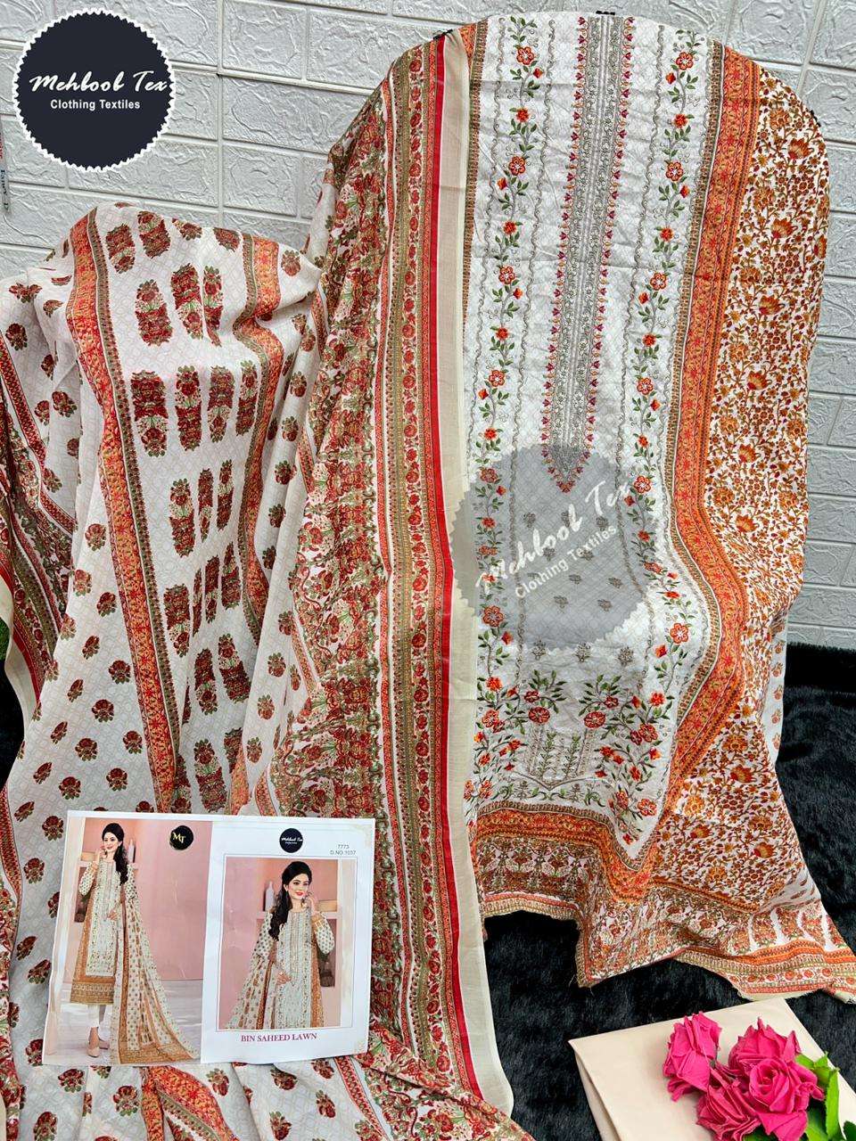 MEHBBOB TEX  D NO 1037 SALWAR KAMEEZ 