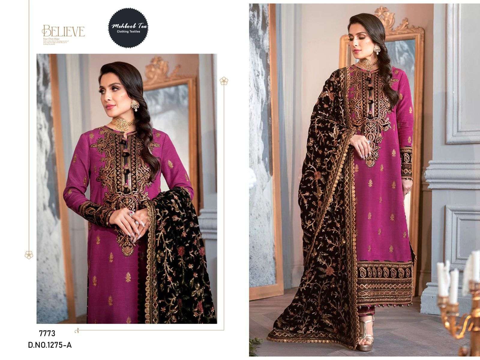 MEHBOOB TEX D NO 1275 GEORGETTE FANCY DESIGNER SUIT