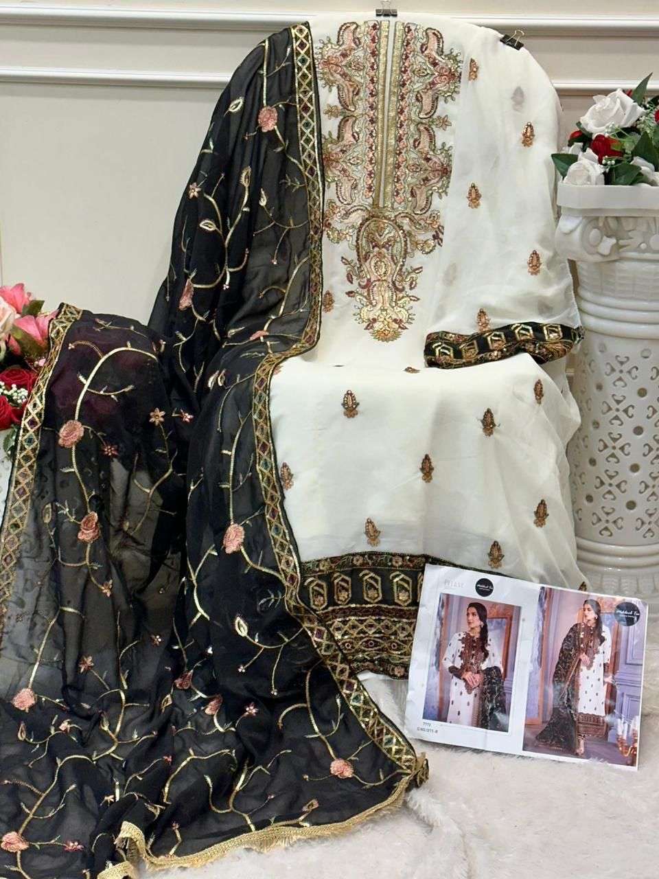 MEHBOOB TEX D NO 1275 GEORGETTE FANCY DESIGNER SUIT