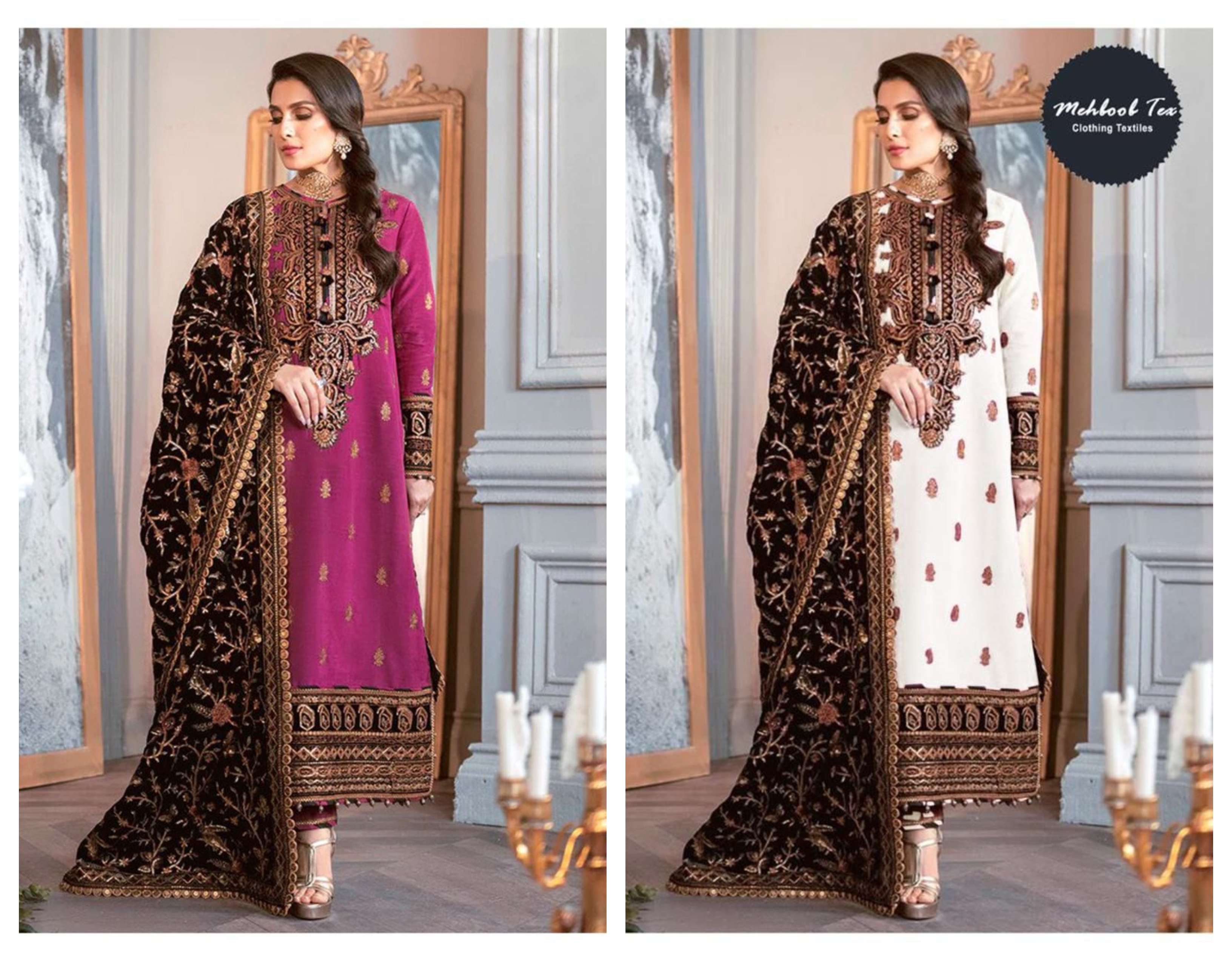 MEHBOOB TEX D NO 1275 GEORGETTE FANCY DESIGNER SUIT