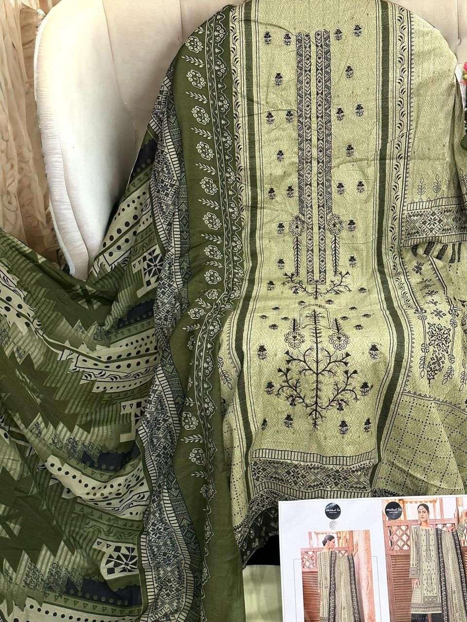 MEHBOOB TEX D NO 1283 COTTON FANCY WORK SUIT