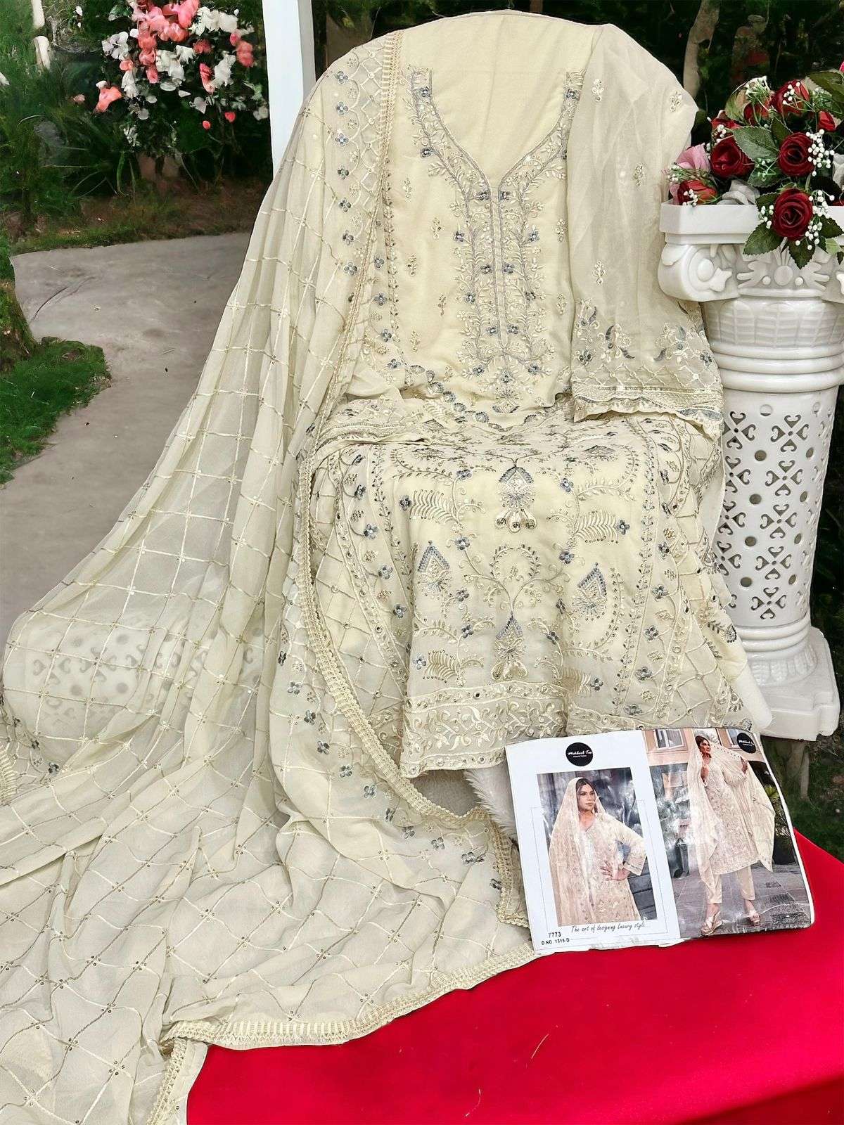 MEHBOOB TEX D NO 1315 GEORGETTE HEAVY EMBROIDERED SUIT