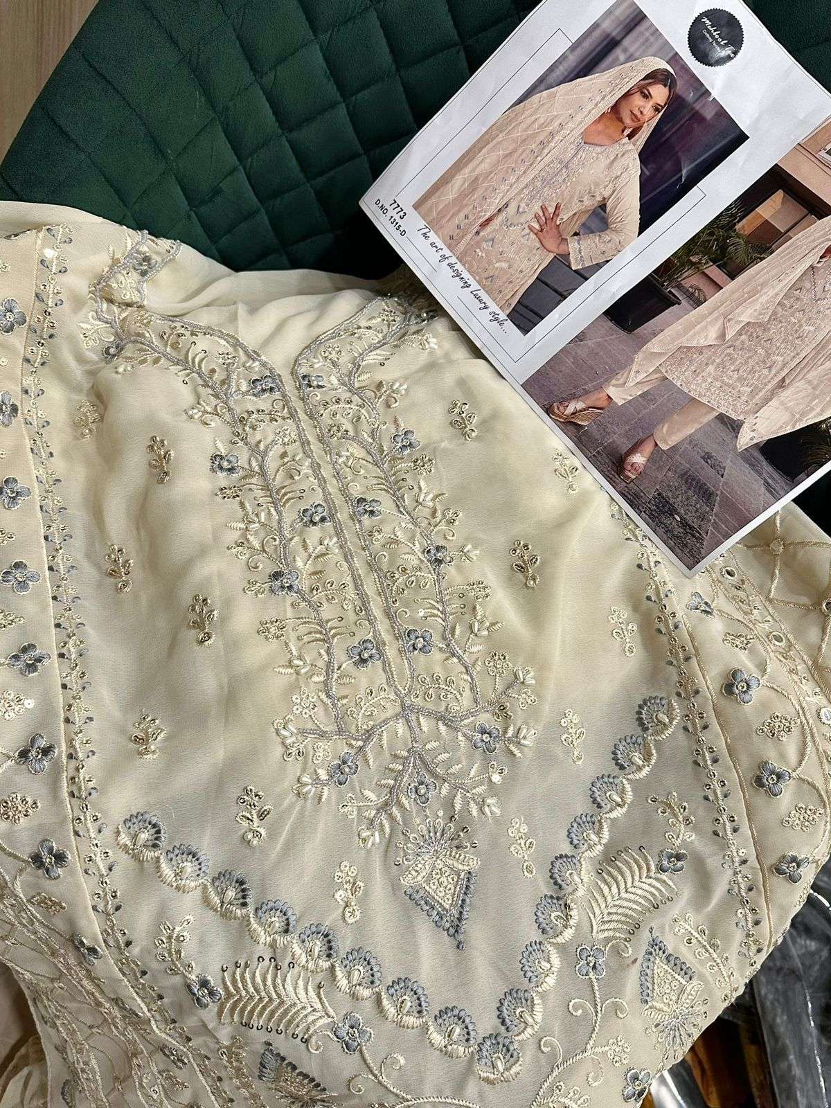 MEHBOOB TEX D NO 1315 GEORGETTE HEAVY EMBROIDERED SUIT