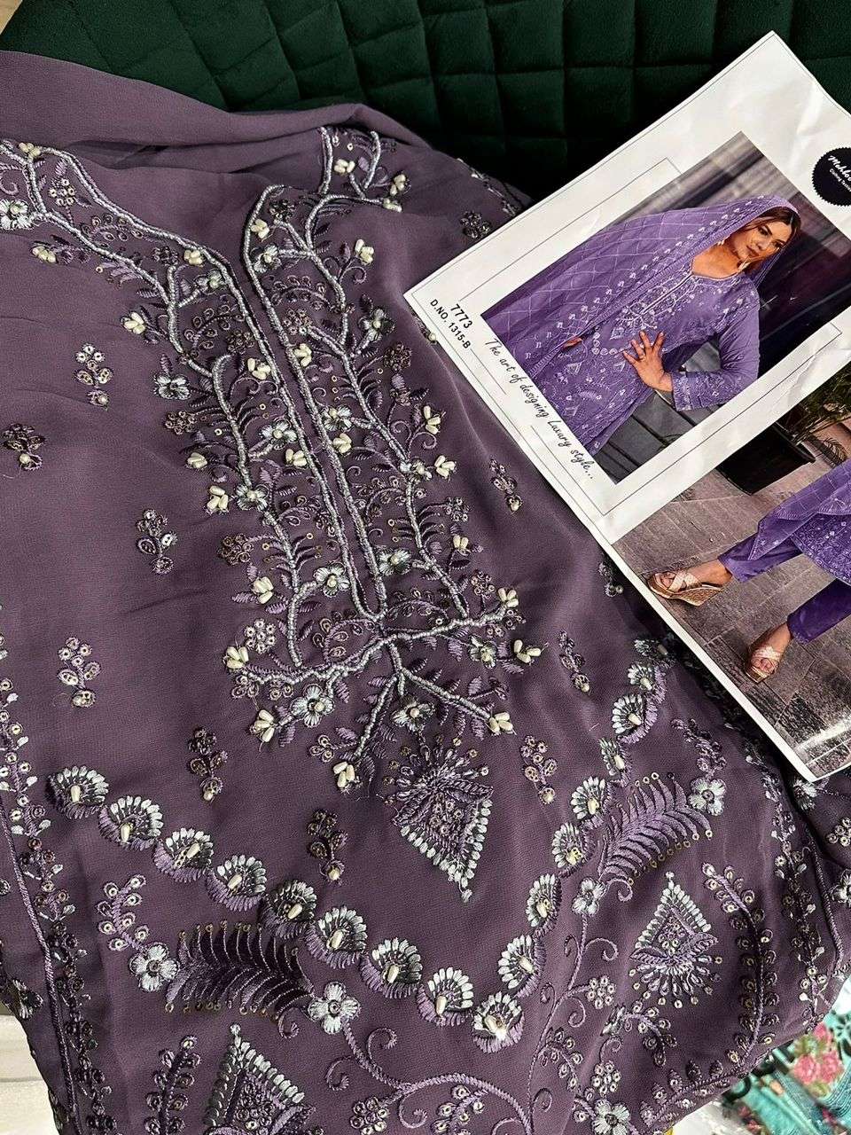 MEHBOOB TEX D NO 1315 GEORGETTE HEAVY EMBROIDERED SUIT