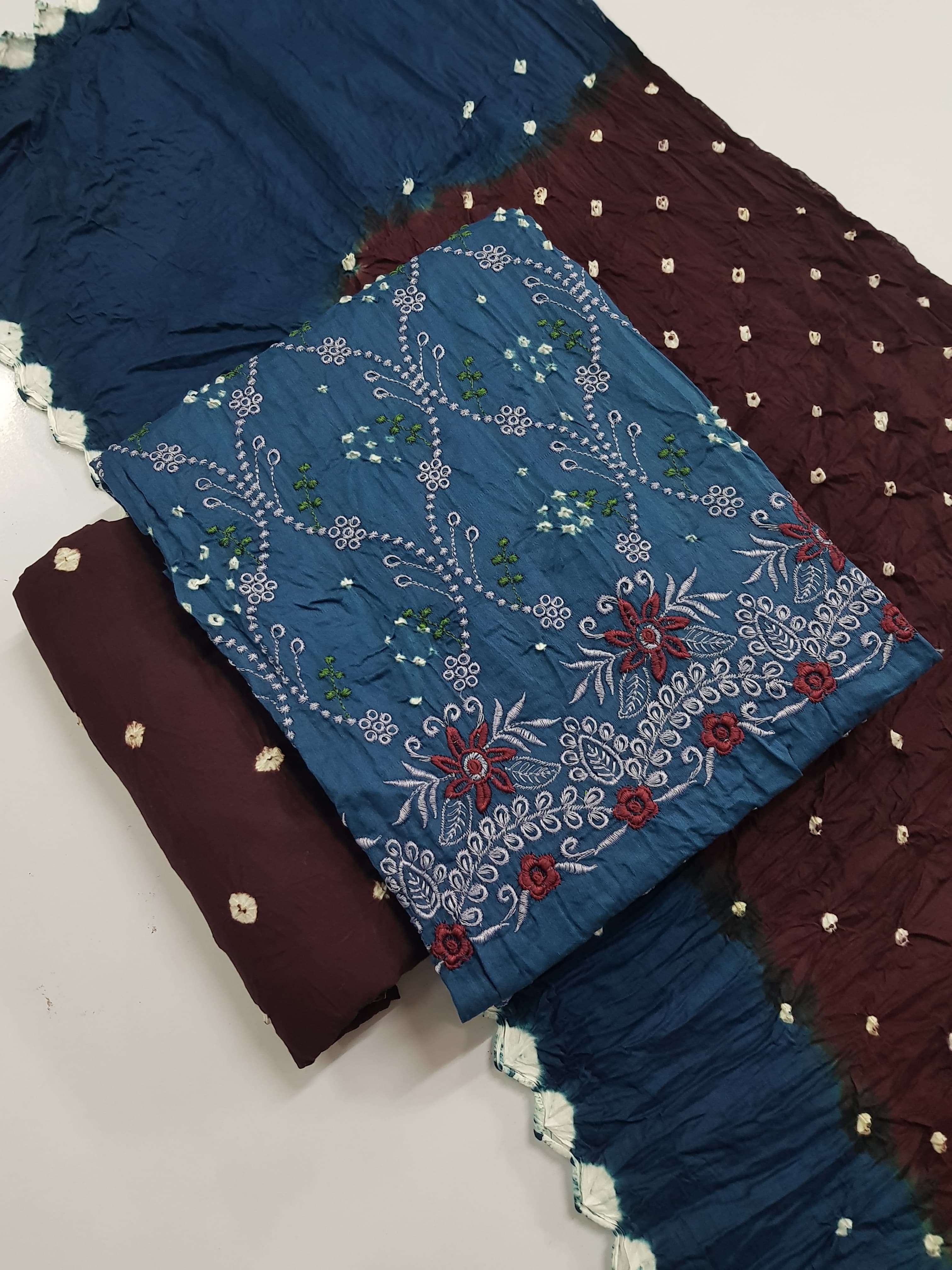 MF BHANDEJ PRINT COTTON SUIT