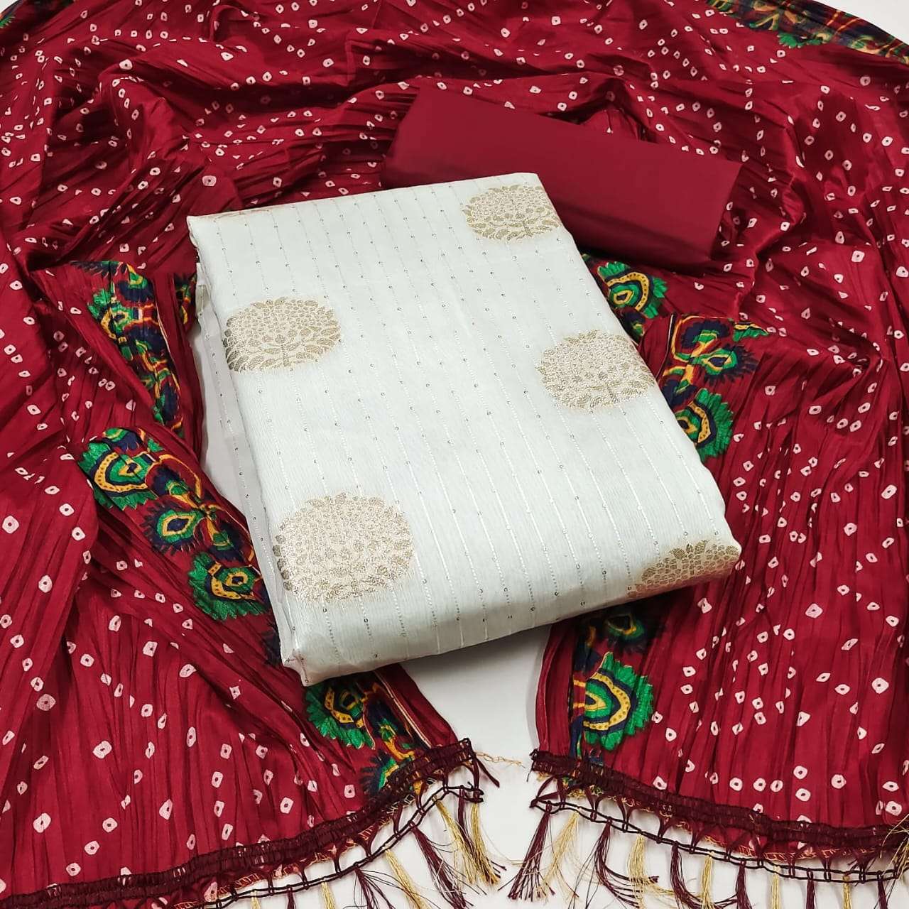 MF D NO 5027 JACQUARD SALWAR SUIT
