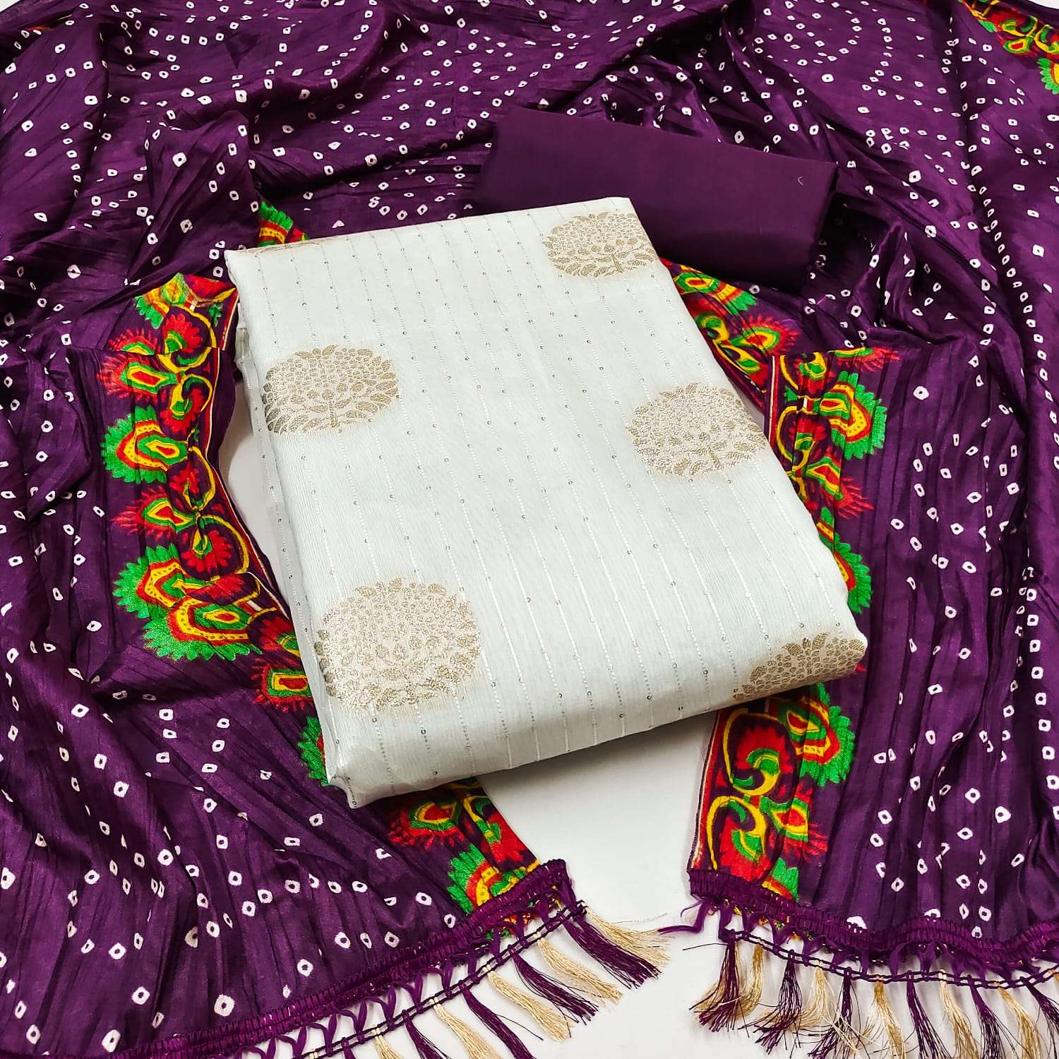 MF D NO 5027 JACQUARD SALWAR SUIT