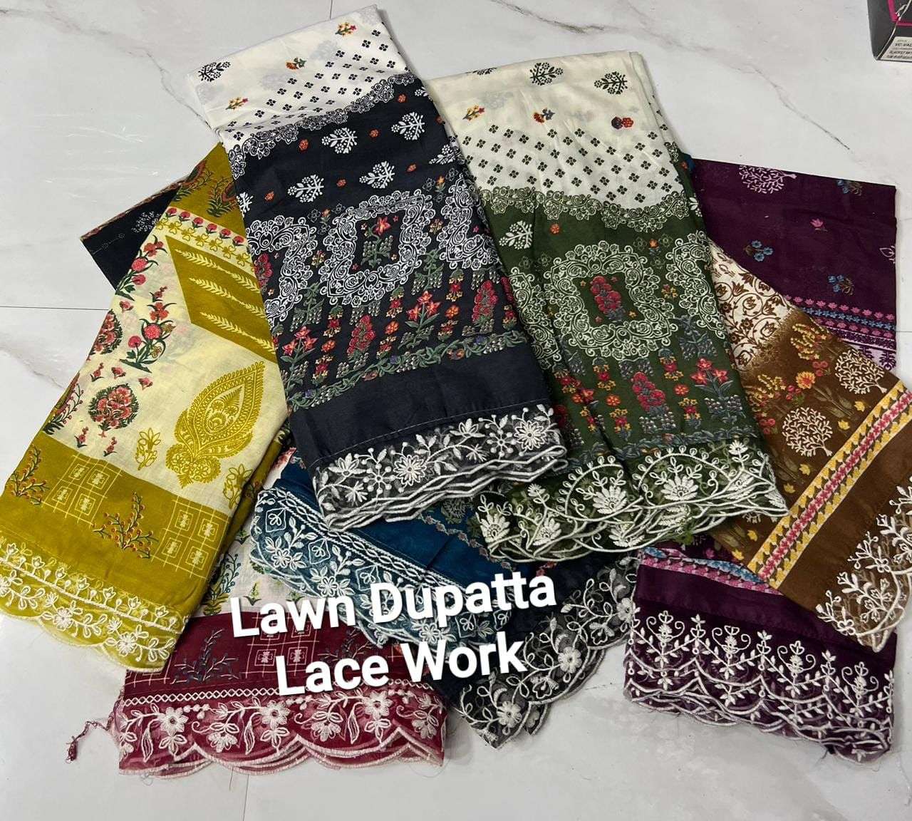 MF EMBROIDERED DUPATTA COLLECTION LAWN COTTON SUIT