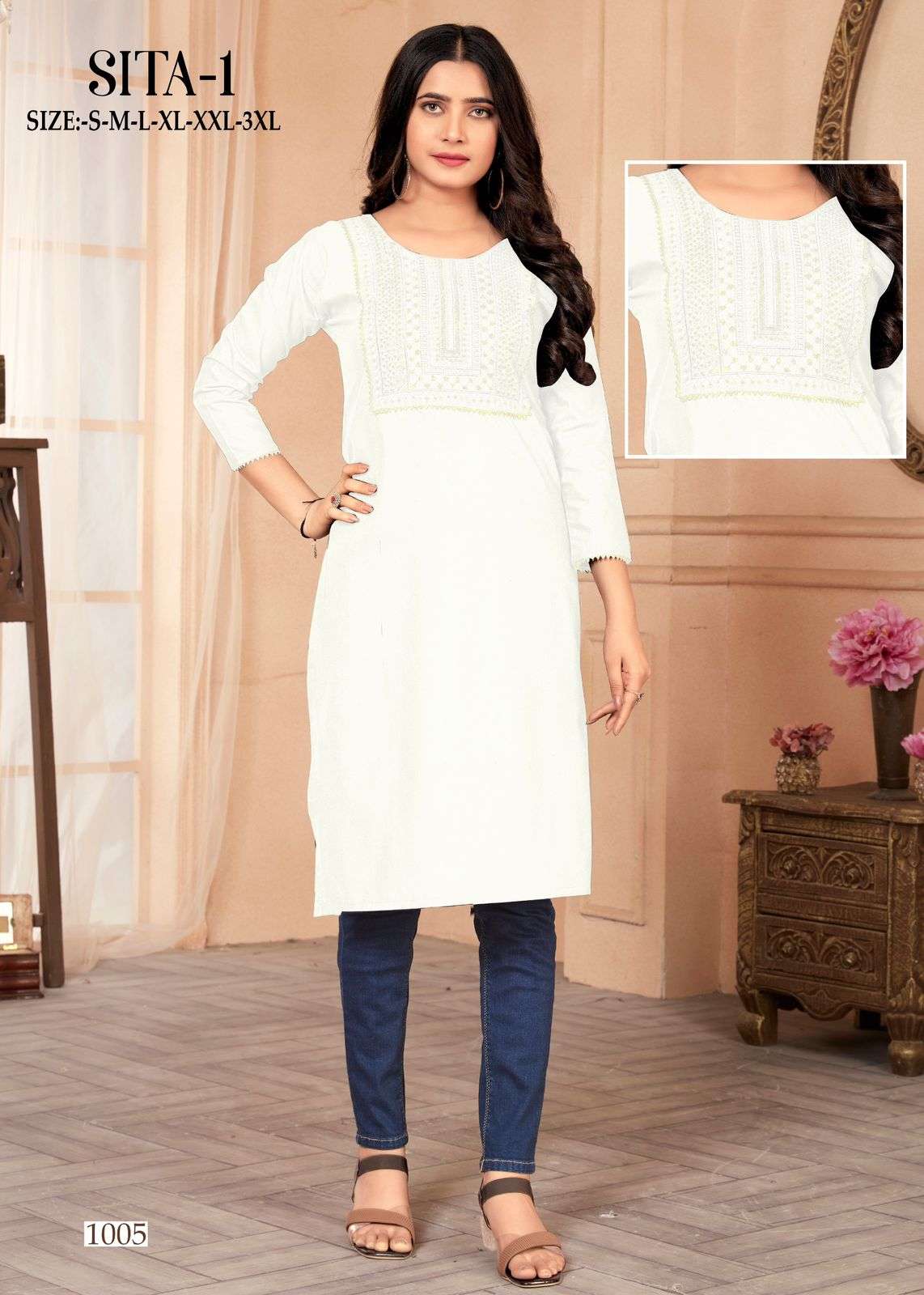 MF SITA VOL 1 COTTON SEQUENCE WORKS KURTI 