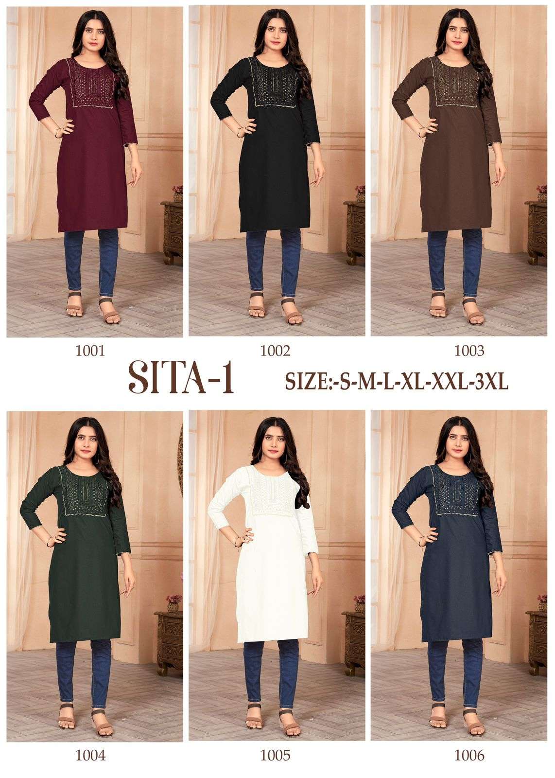 MF SITA VOL 1 COTTON SEQUENCE WORKS KURTI 