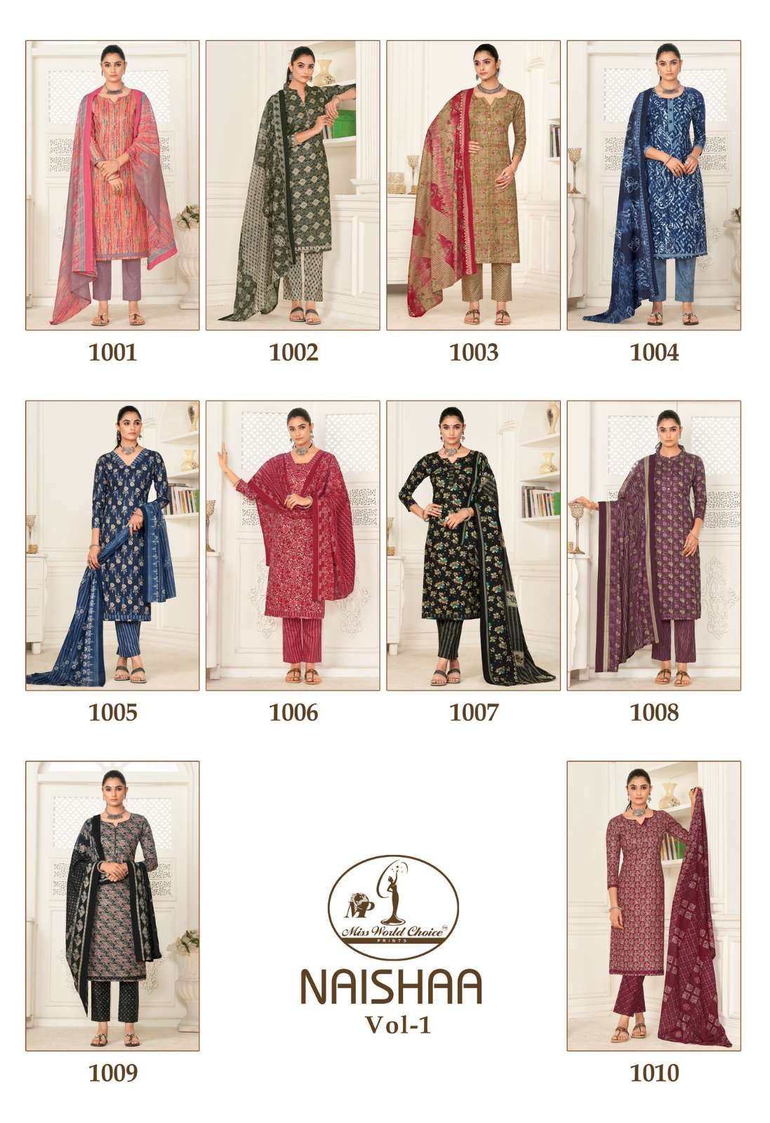 MISS WORLD CHOICE NAISHAA VOL 1 COTTON DRESS
