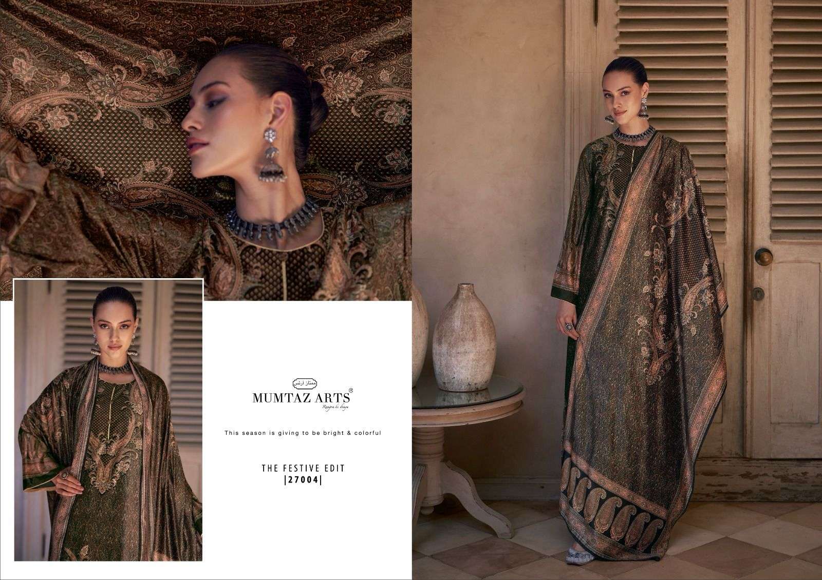 MUMTAZ ARTS THE FESTIVE EDIT LAWN COTTON DESIGNER SUIT