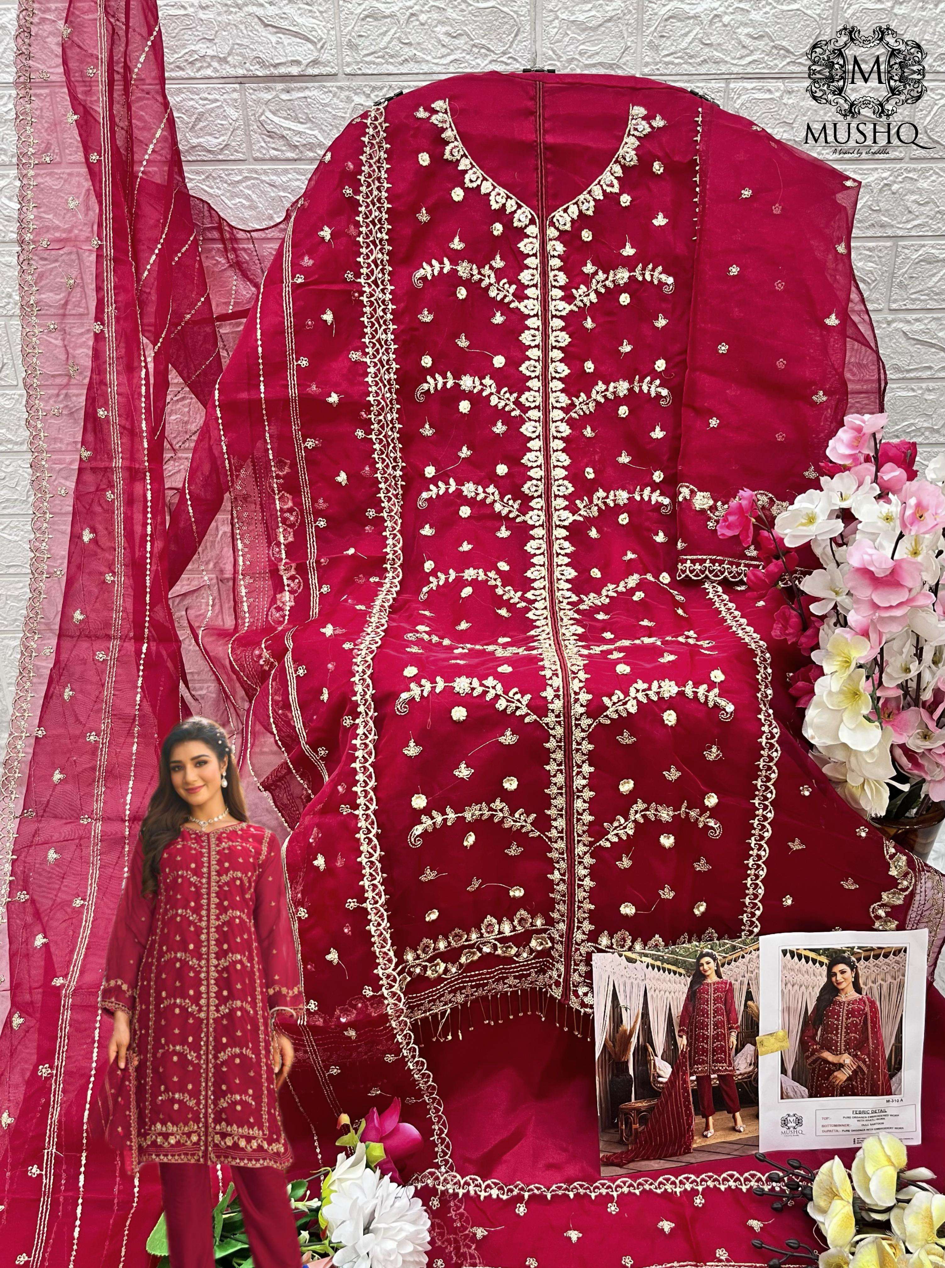 MUSHQ M 310 ORGANZA EMBOIDERED SUIT