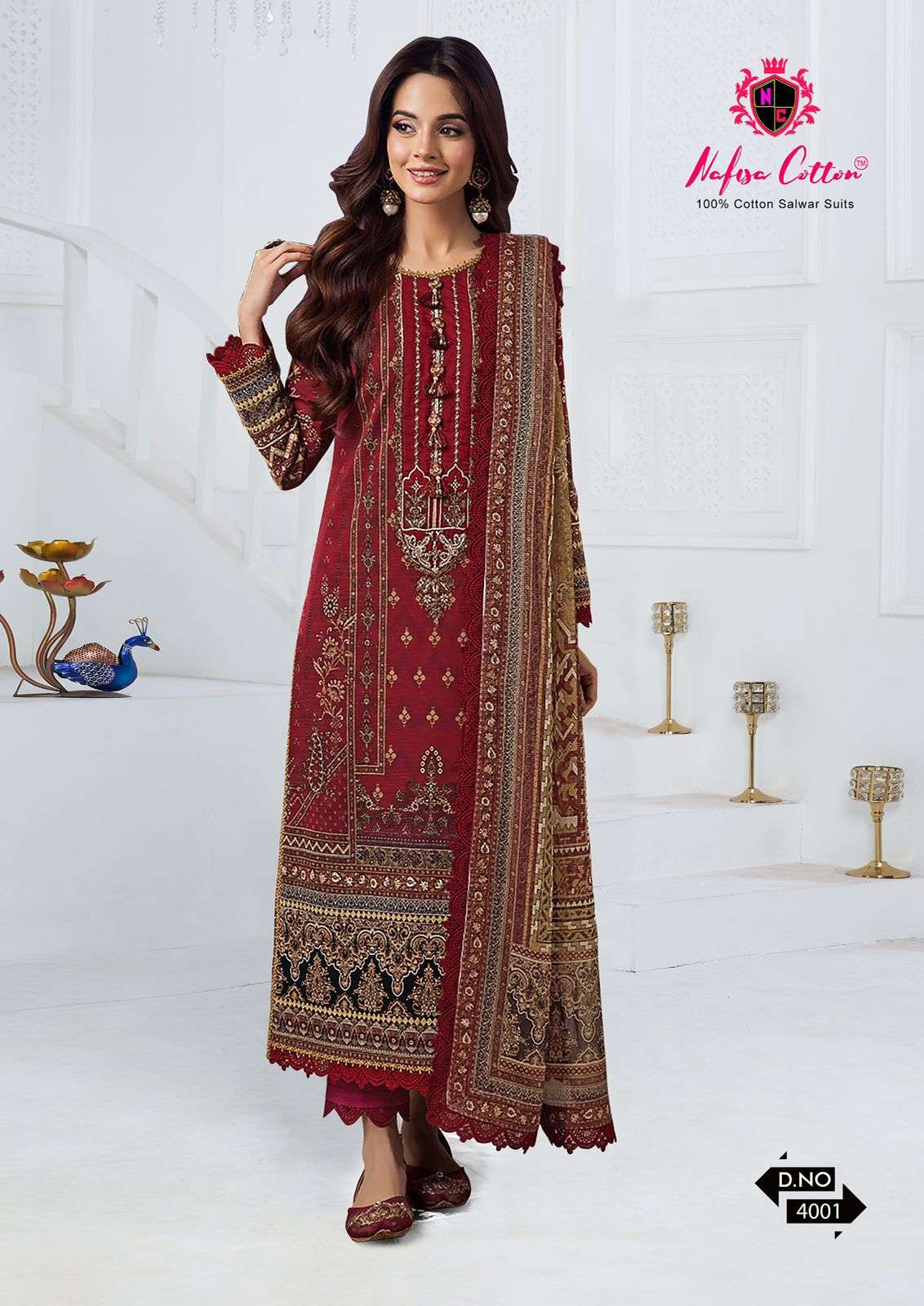 NAFISA COTTON ANDAAZ KARACHI SUITS VOL 4 COTTON DIGITAL PRINT SUIT