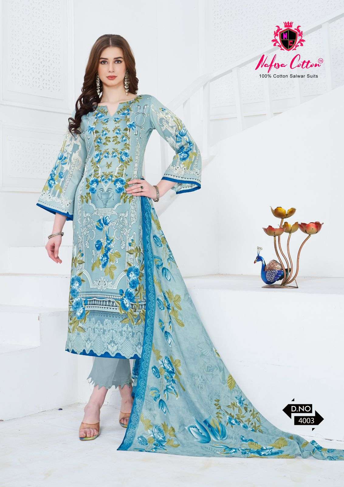 NAFISA COTTON ANDAAZ KARACHI SUITS VOL 4 COTTON DIGITAL PRINT SUIT