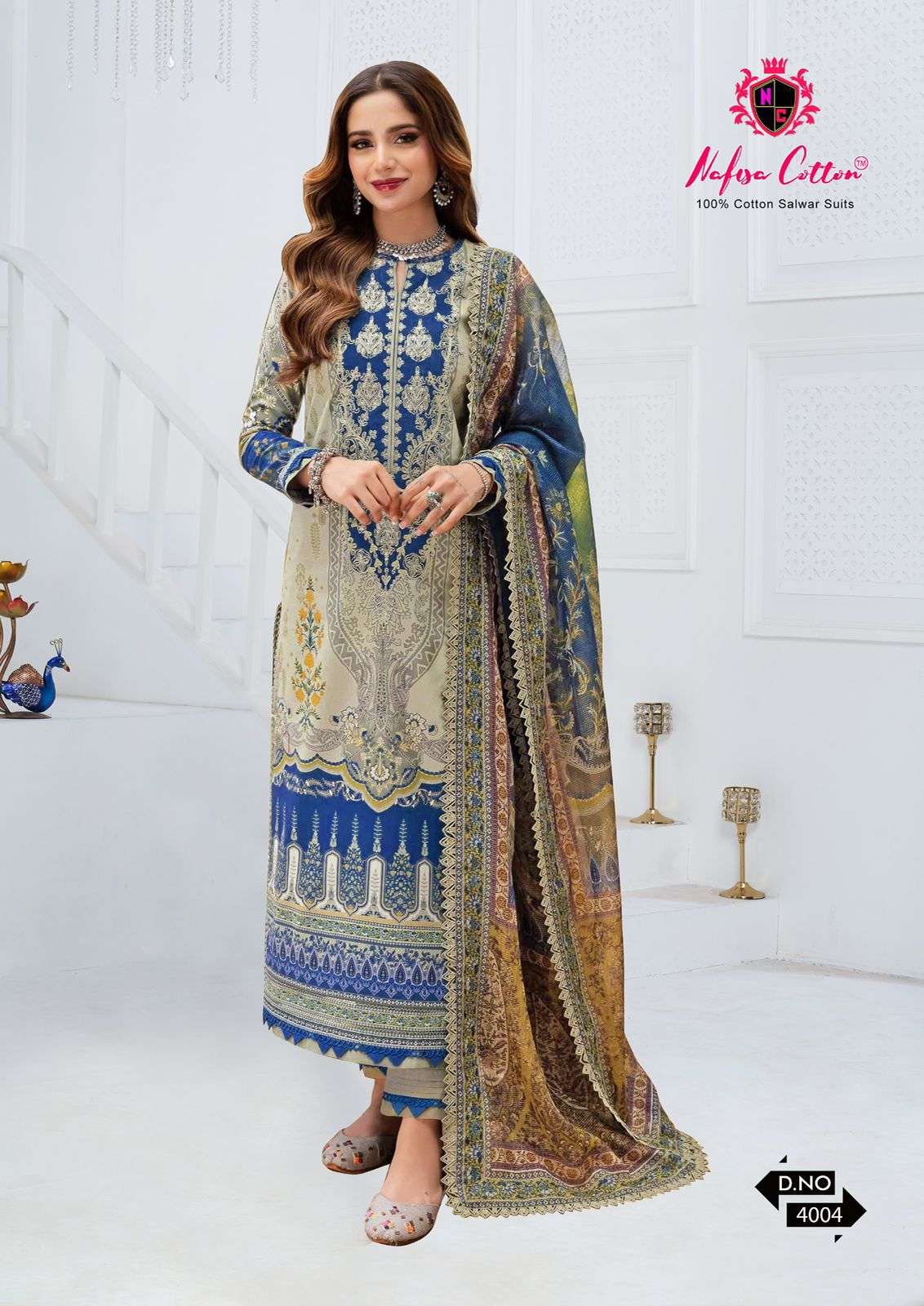 NAFISA COTTON ANDAAZ KARACHI SUITS VOL 4 COTTON DIGITAL PRINT SUIT