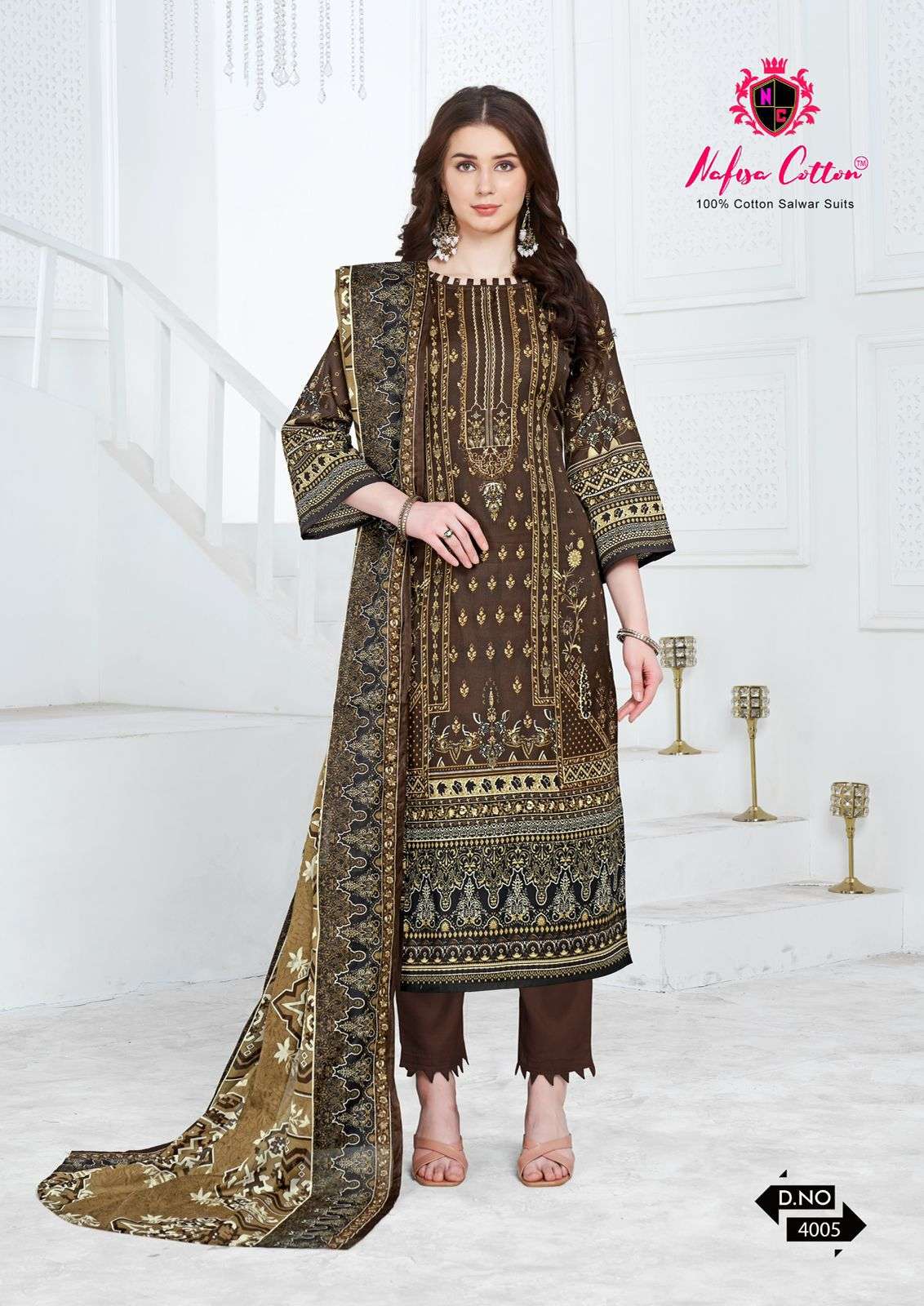 NAFISA COTTON ANDAAZ KARACHI SUITS VOL 4 COTTON DIGITAL PRINT SUIT