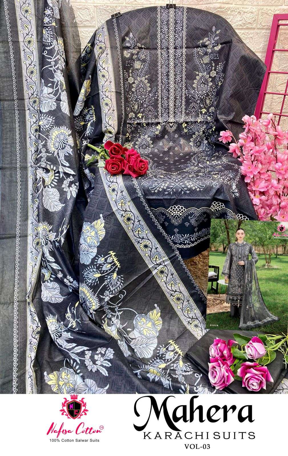 NAFISA COTTON MAHERA KARACHI SUITS VOL 3 COTTON DRESS