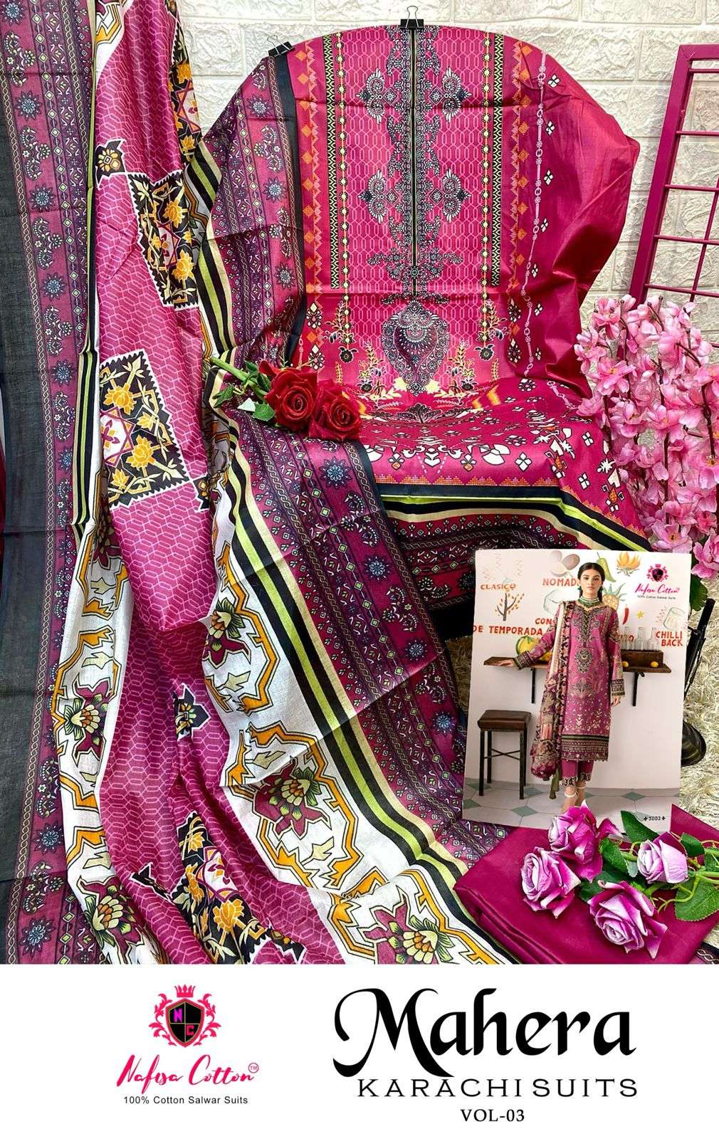NAFISA COTTON MAHERA KARACHI SUITS VOL 3 COTTON DRESS