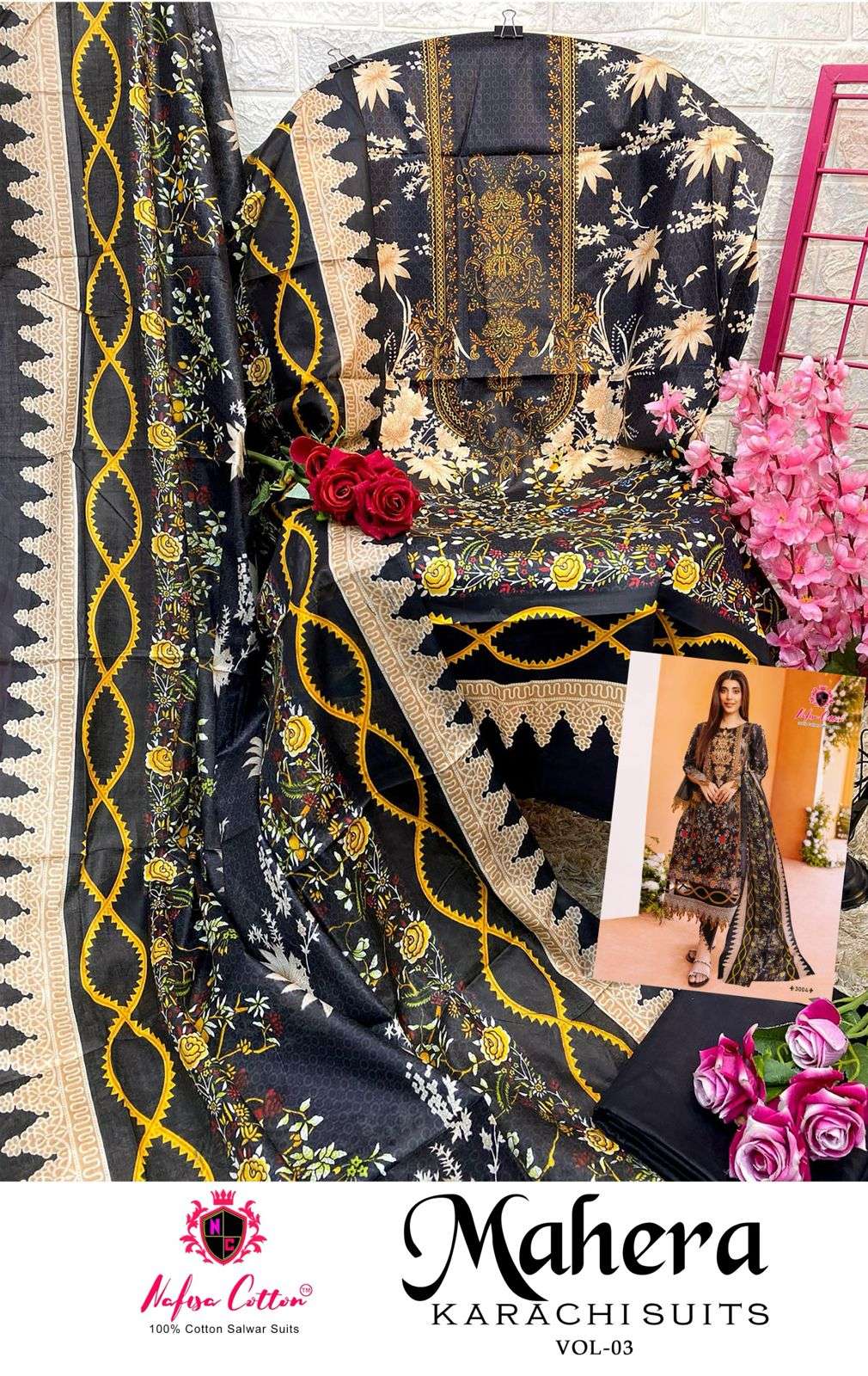 NAFISA COTTON MAHERA KARACHI SUITS VOL 3 COTTON DRESS