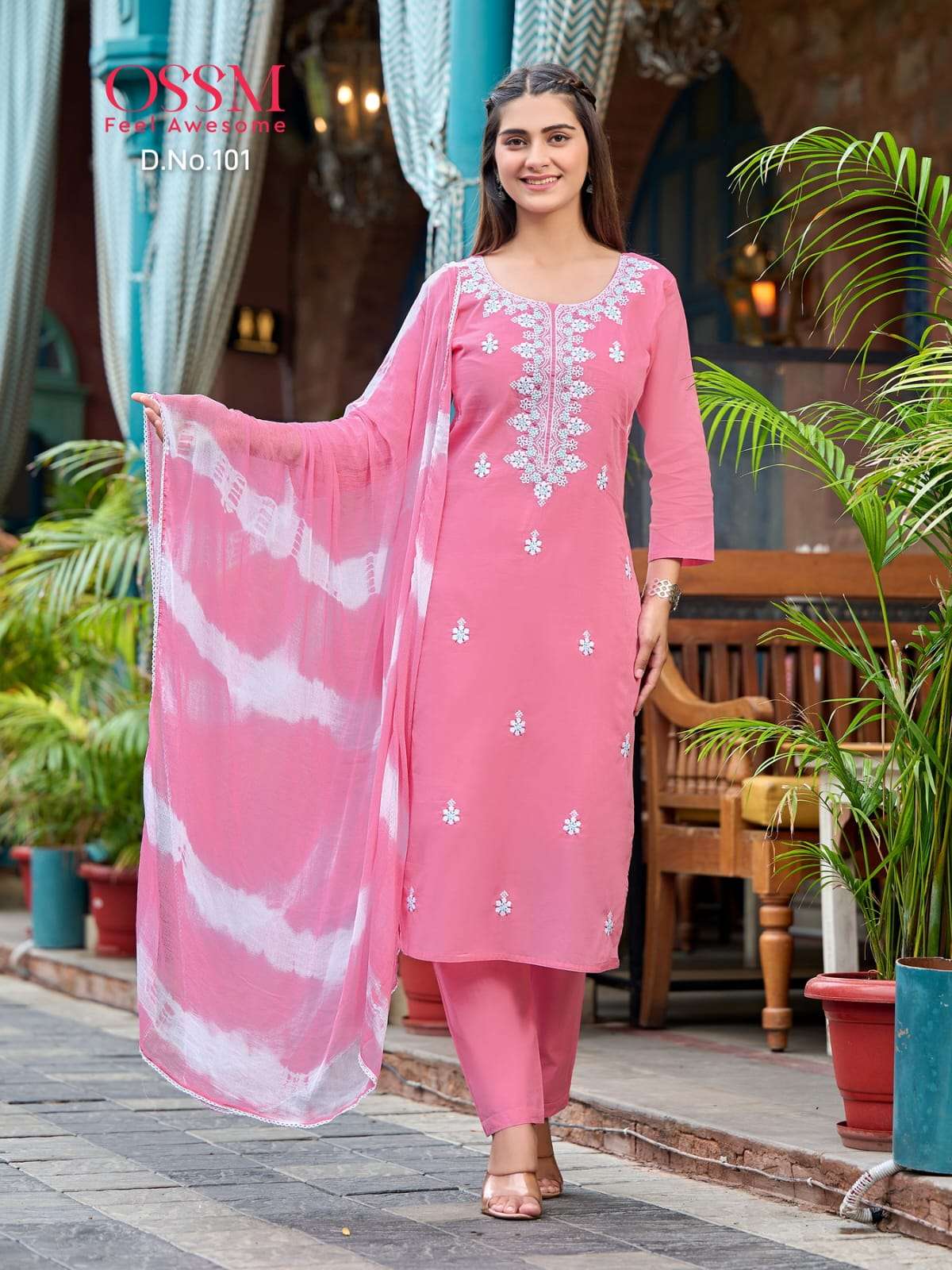 OSSM OLIVIA COTTON FANCY KURTI COMBO SET 