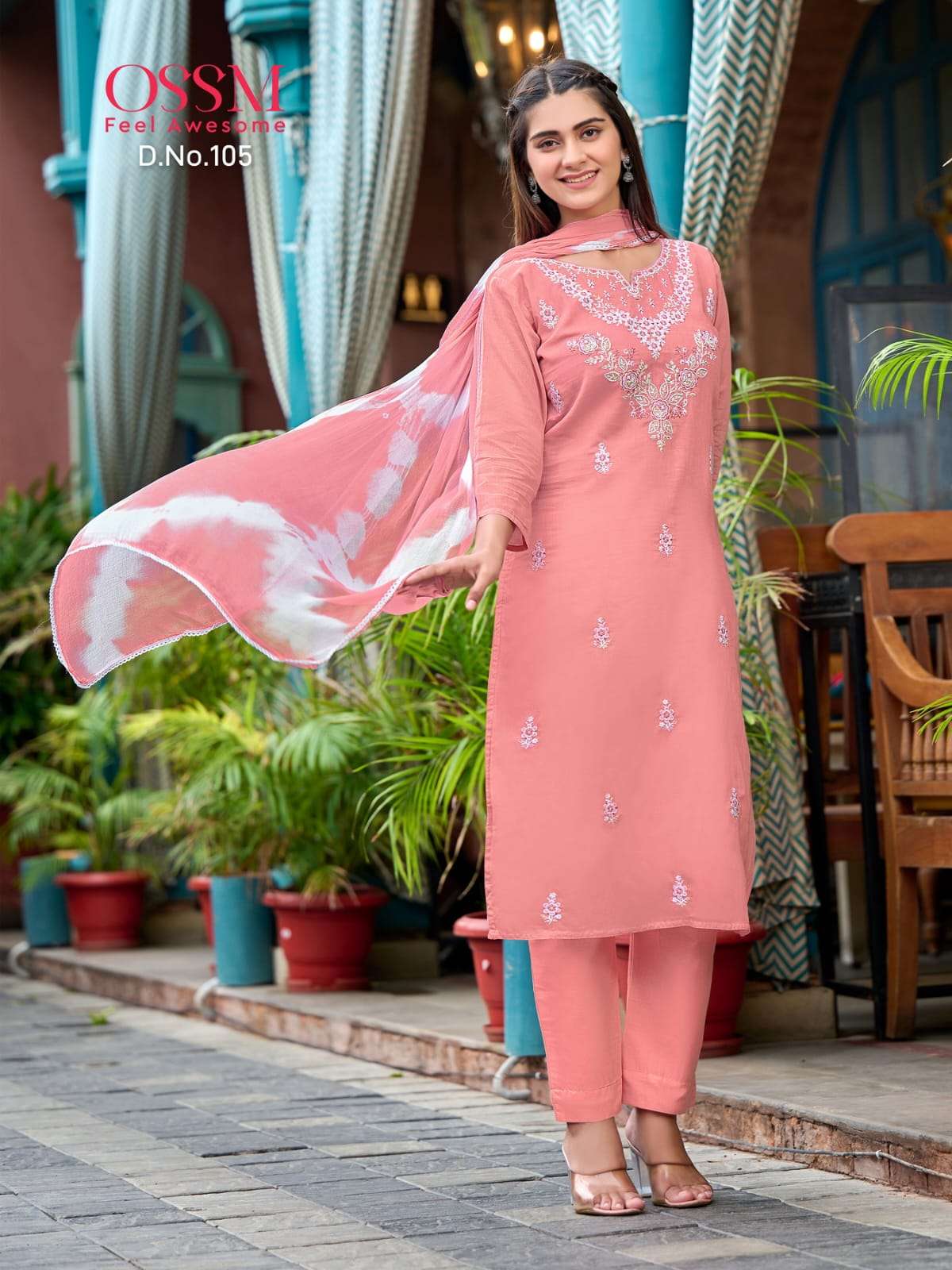 OSSM OLIVIA COTTON FANCY KURTI COMBO SET 