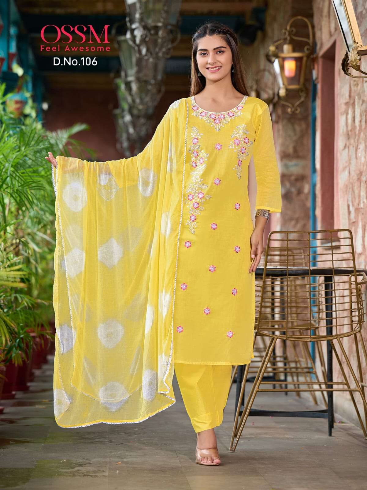 OSSM OLIVIA COTTON FANCY KURTI COMBO SET 