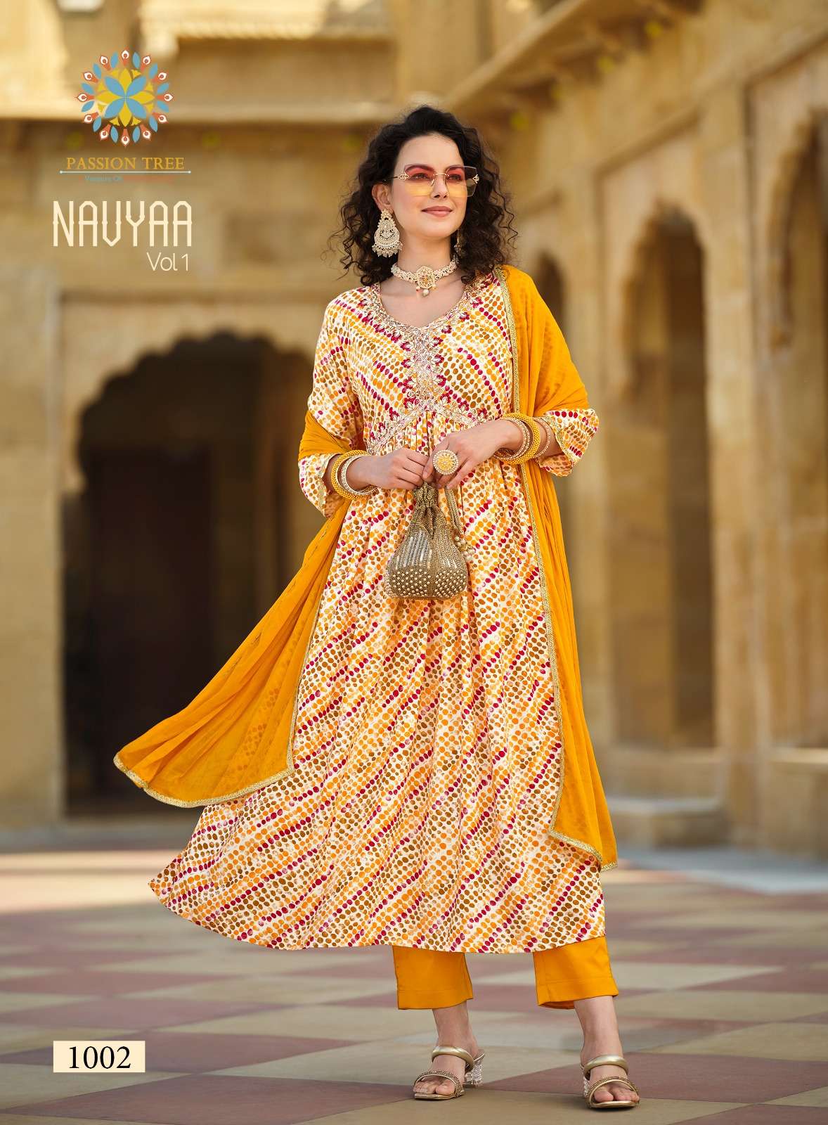 PASSION TREE NAVYA VOL 1 ALIYA CUT STYLE KURTI COMBO SET 