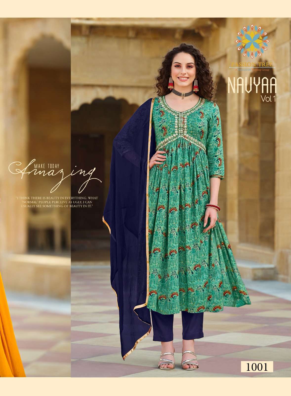 PASSION TREE NAVYA VOL 1 ALIYA CUT STYLE KURTI COMBO SET 