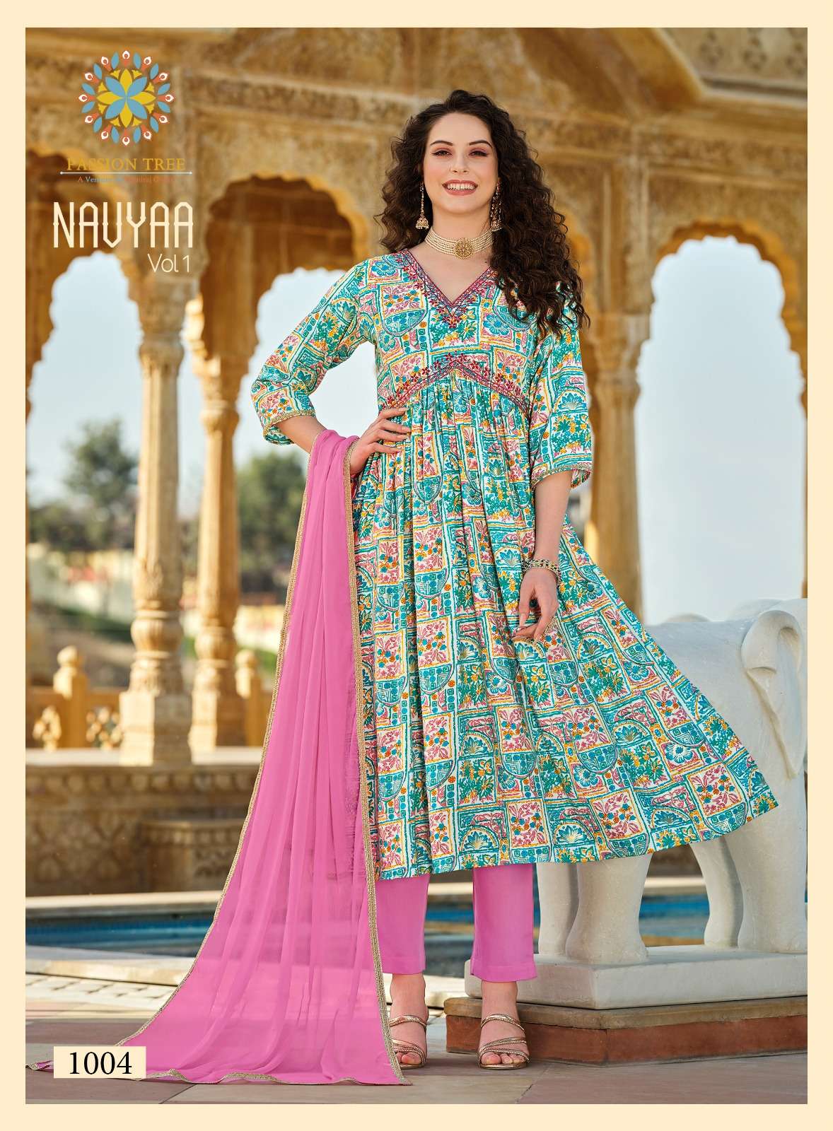 PASSION TREE NAVYA VOL 1 ALIYA CUT STYLE KURTI COMBO SET 