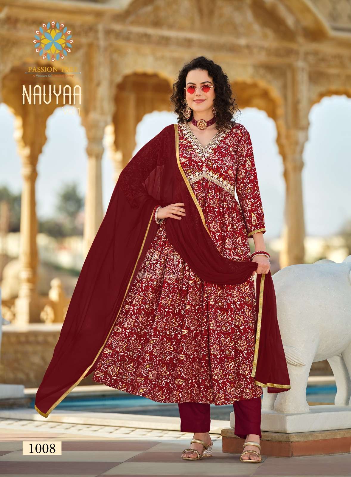 PASSION TREE NAVYA VOL 1 ALIYA CUT STYLE KURTI COMBO SET 