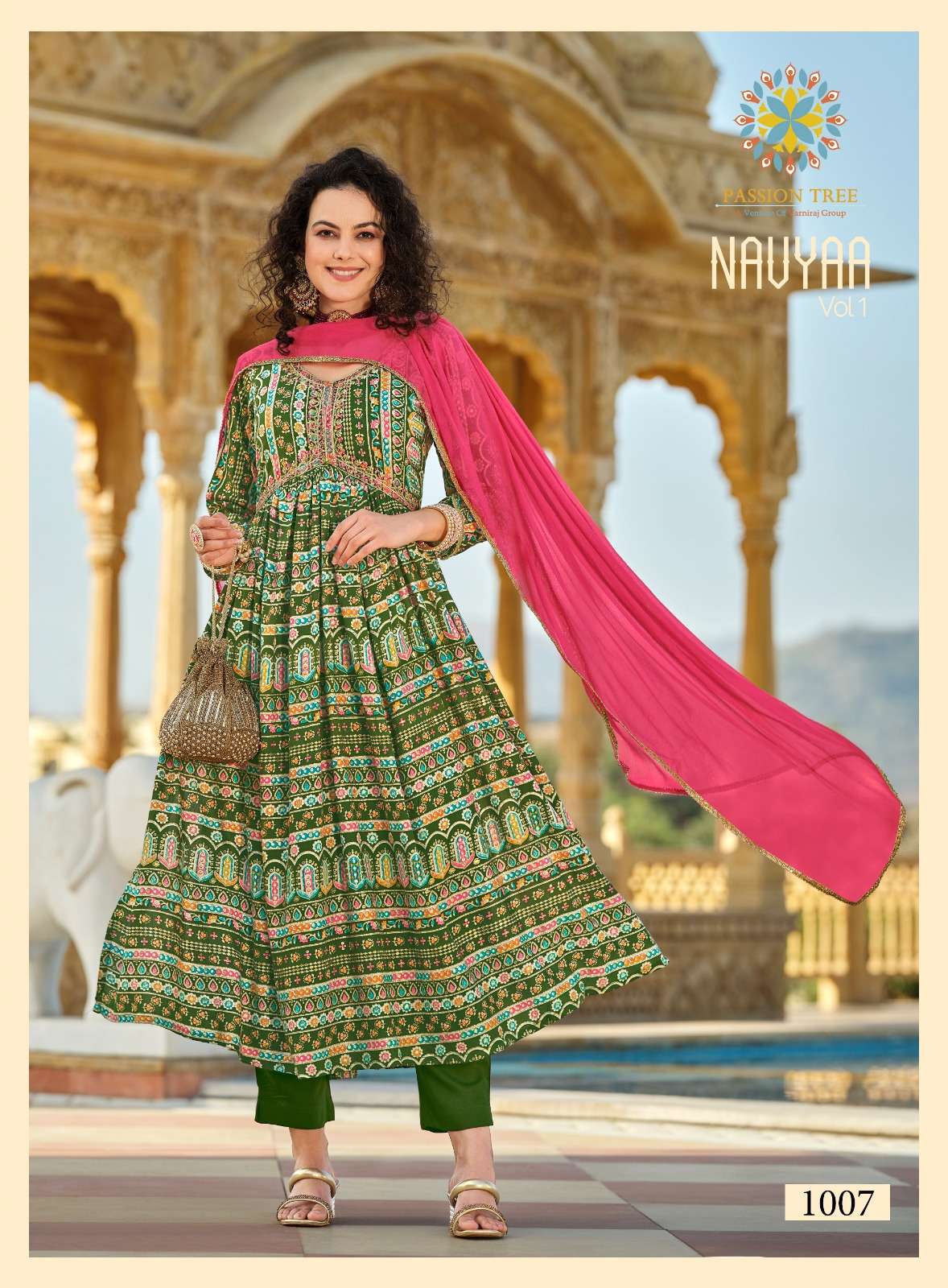 PASSION TREE NAVYA VOL 1 ALIYA CUT STYLE KURTI COMBO SET 