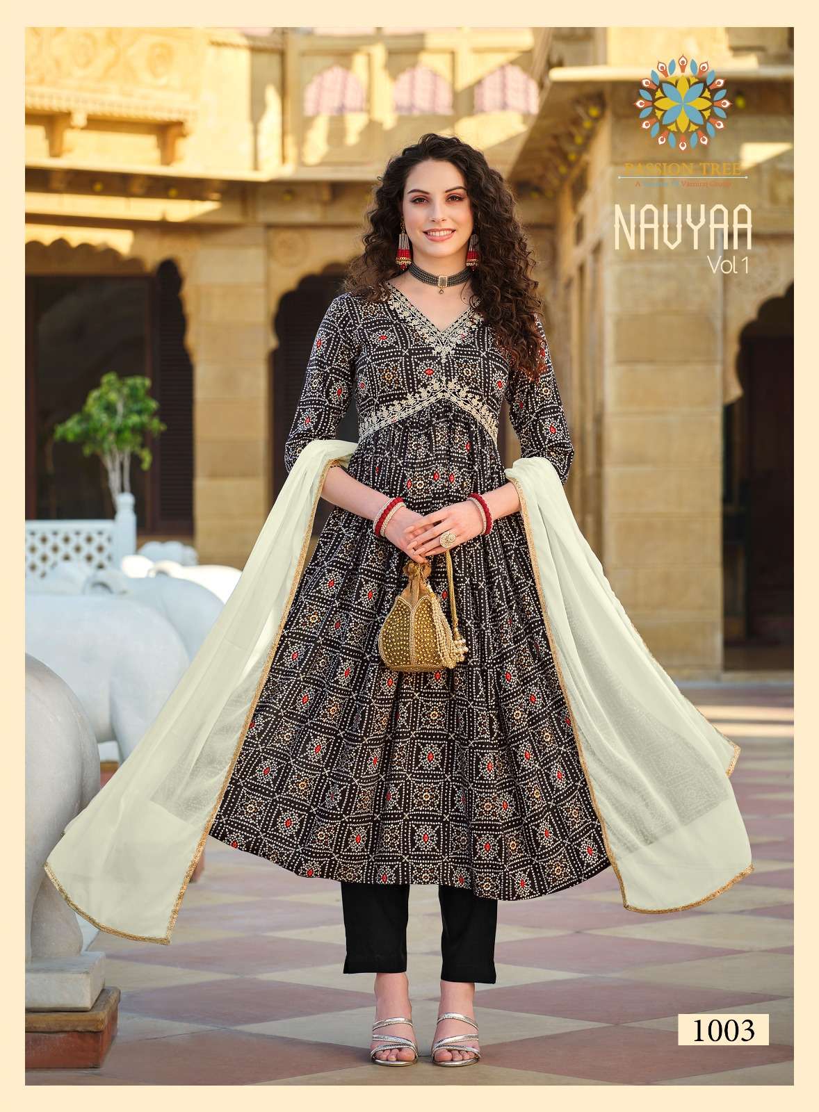 PASSION TREE NAVYA VOL 1 ALIYA CUT STYLE KURTI COMBO SET 