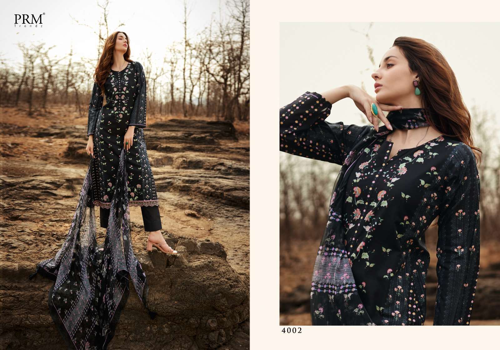 PRM TRENDZ IBADAT LAWN COTTON WITH FANCY WORK SUIT