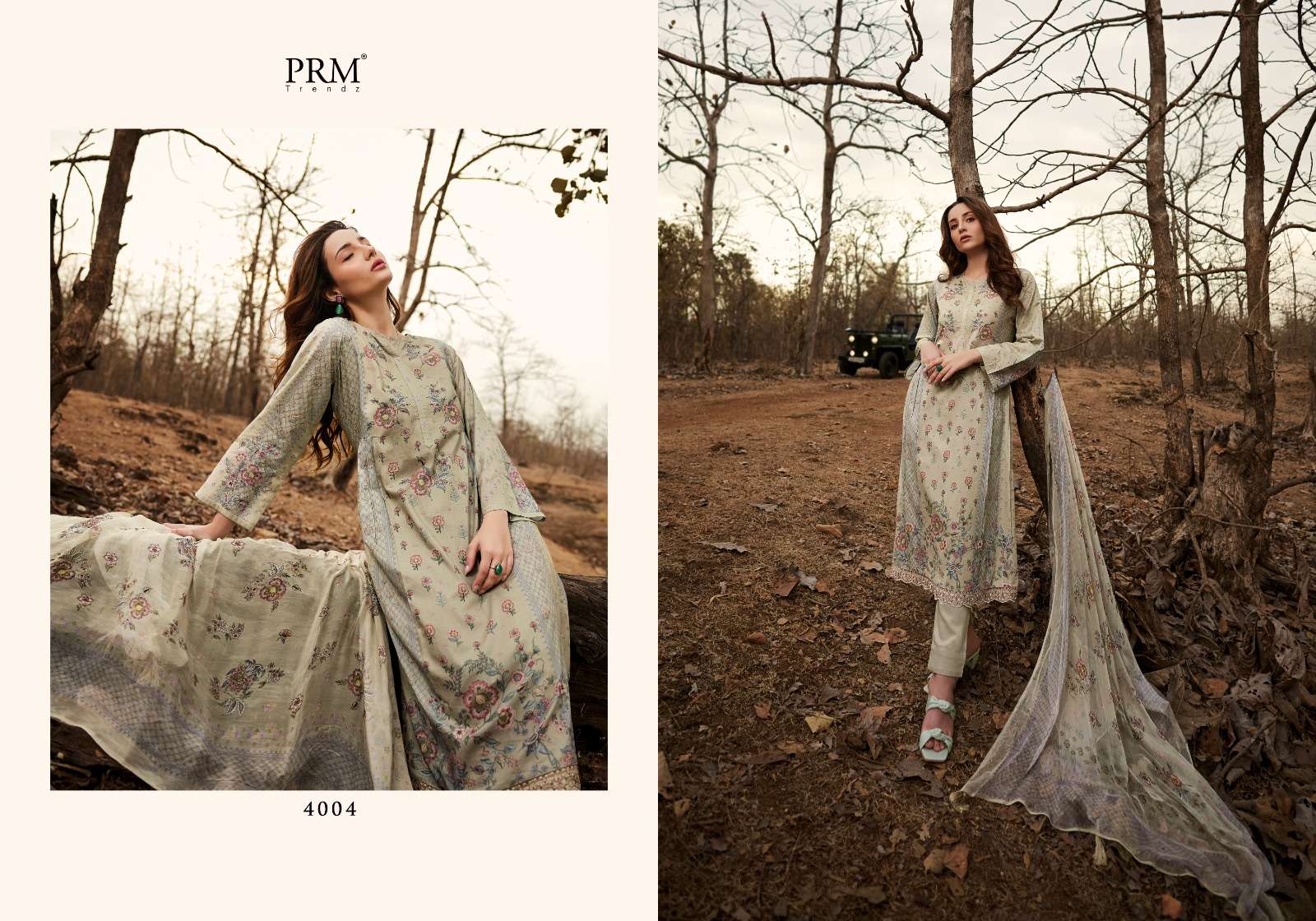 PRM TRENDZ IBADAT LAWN COTTON WITH FANCY WORK SUIT