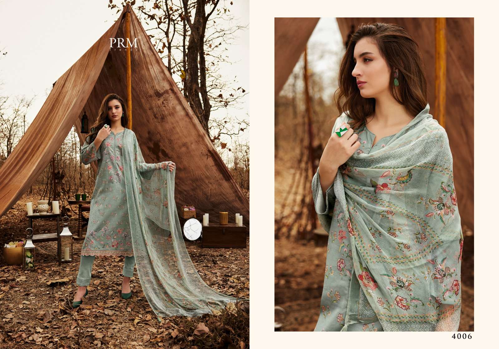 PRM TRENDZ IBADAT LAWN COTTON WITH FANCY WORK SUIT