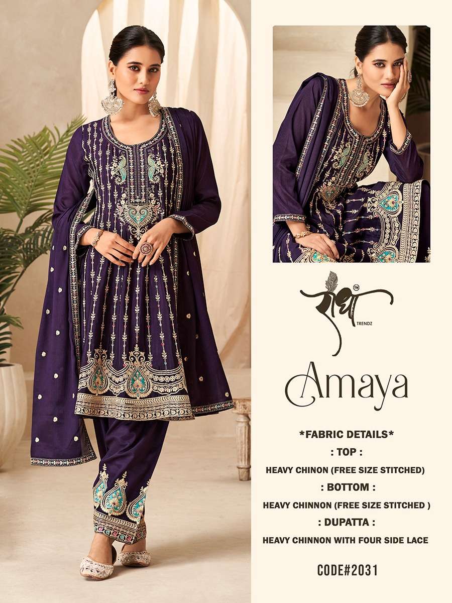  RADHA TRENDZ AMAYA HEAVY DESIGNER PARTY WEAR SUIT