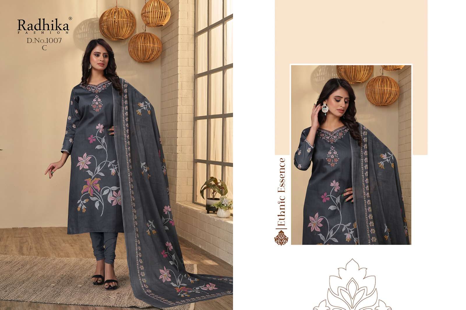 RADHIKA FASHION AZARA SUHANI JAM COTTON FANCY EMBROIDERY SUIT