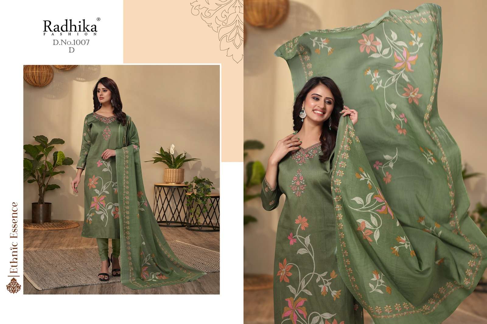 RADHIKA FASHION AZARA SUHANI JAM COTTON FANCY EMBROIDERY SUIT