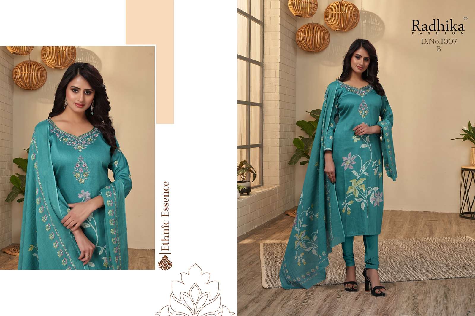 RADHIKA FASHION AZARA SUHANI JAM COTTON FANCY EMBROIDERY SUIT