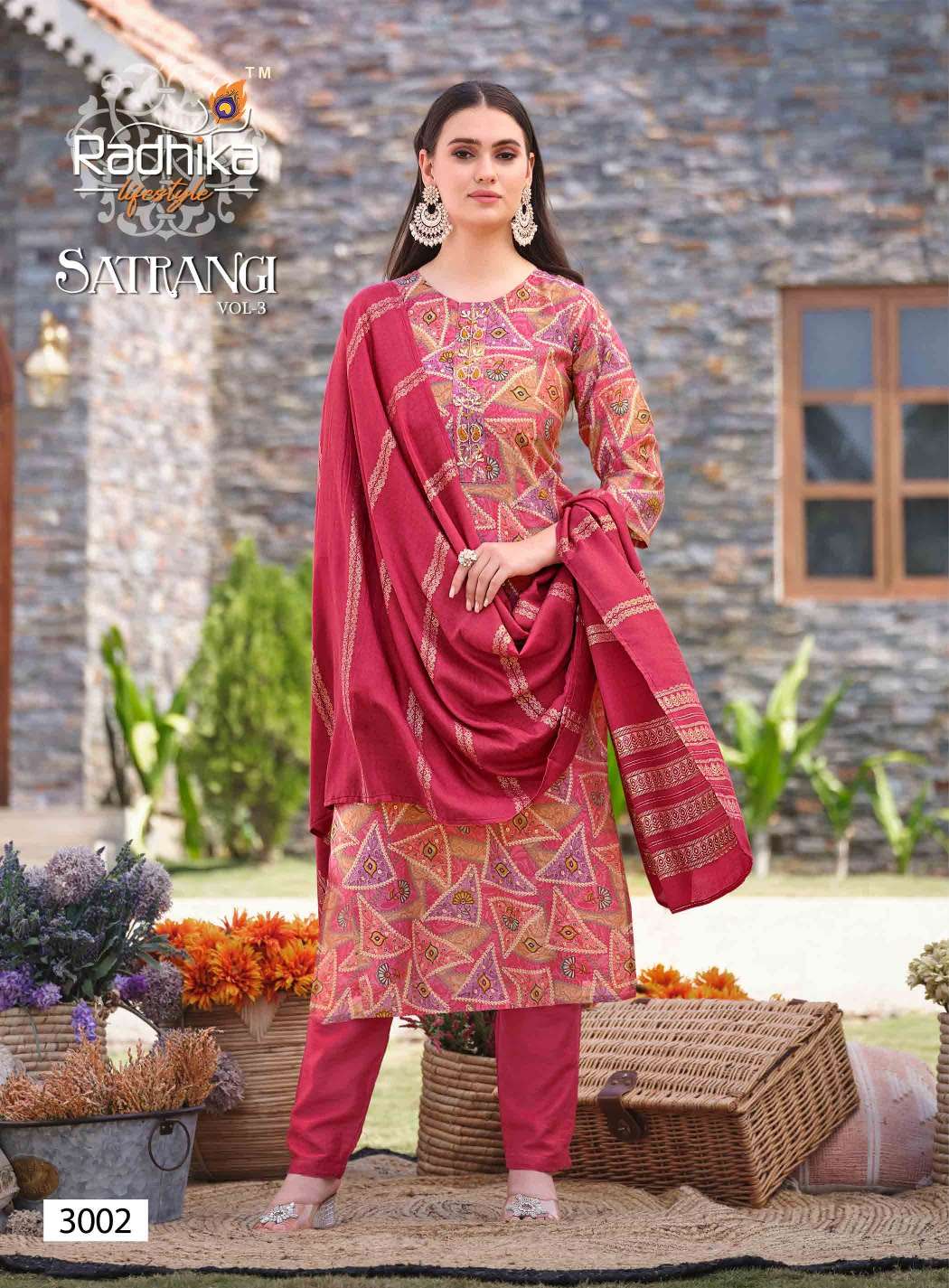 RADHIKA LIFESTYLE SATRANGI VOL 3 KURTI COMBO SET 