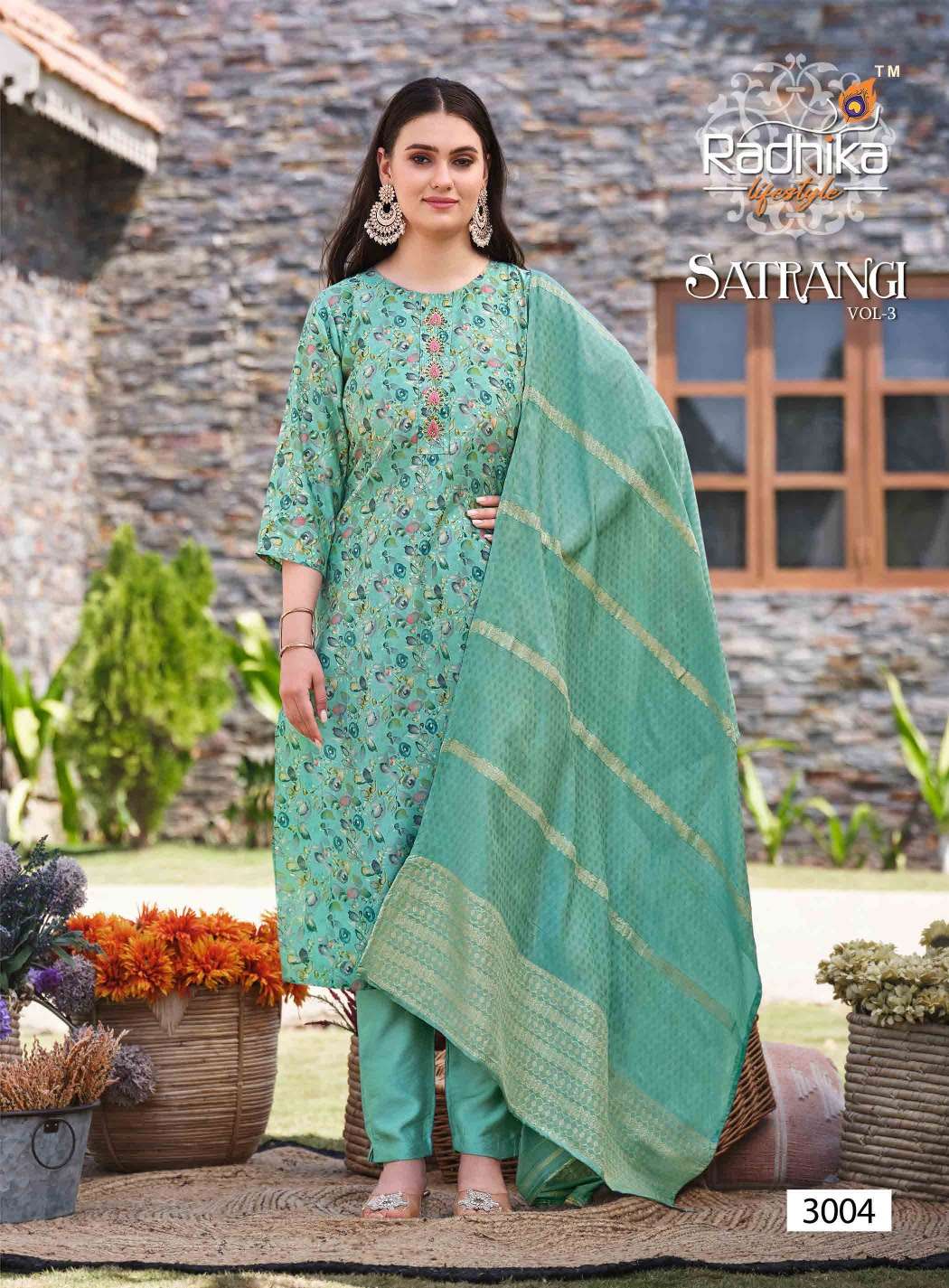 RADHIKA LIFESTYLE SATRANGI VOL 3 KURTI COMBO SET 