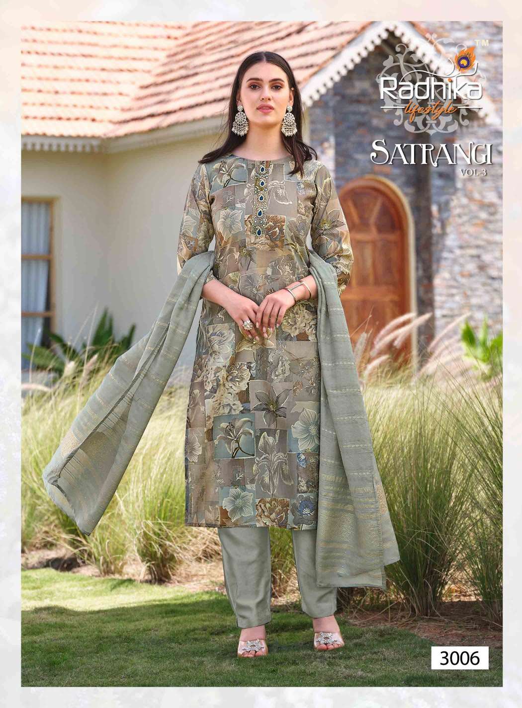 RADHIKA LIFESTYLE SATRANGI VOL 3 KURTI COMBO SET 